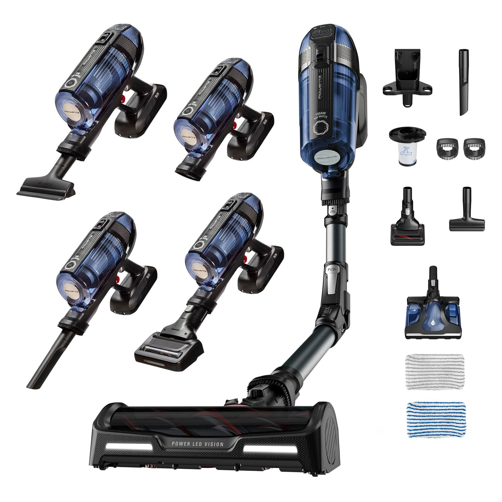Rowenta RH98C8 X-Force Flex 12.60 Aqua, Akku-Stabstaubsauger