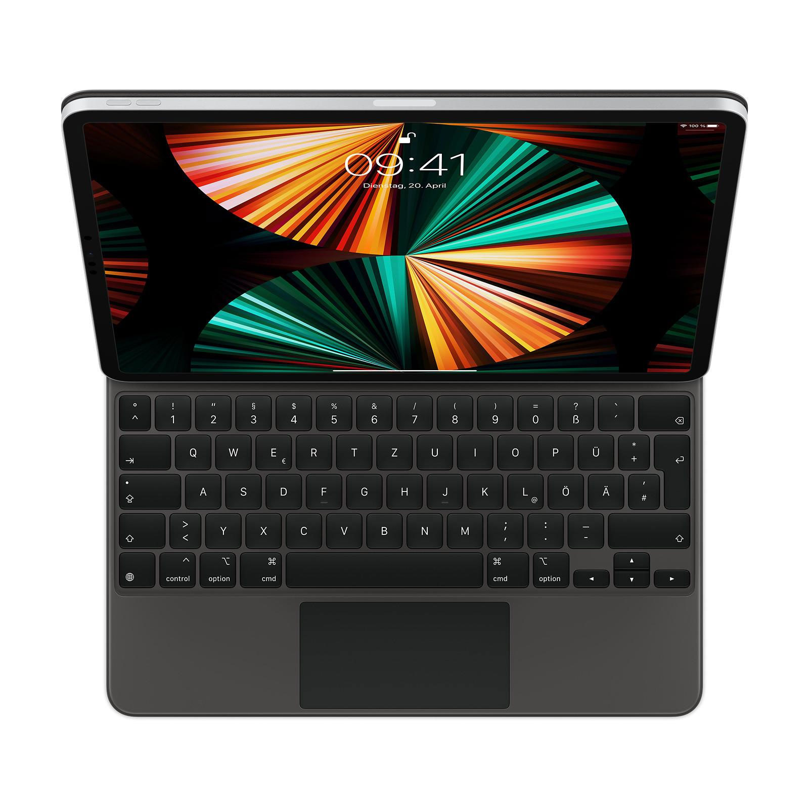 Apple Magic Keyboard für 12.9 Zoll iPad Pro (2021, 5.Generation) schwarz (Deutsch, MJQK3D/A)