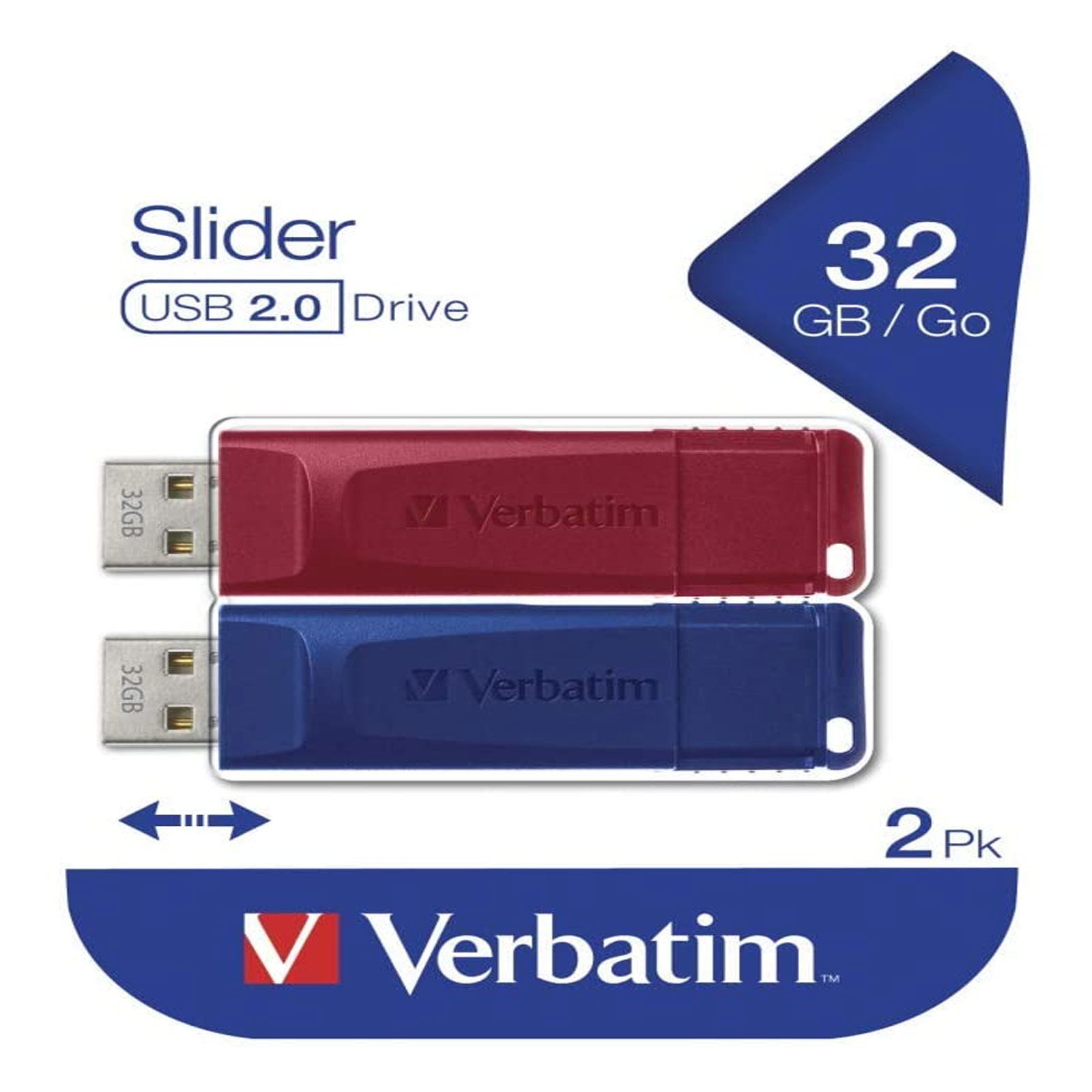Verbatim Slider USB 2.0 32GB 2er Pack