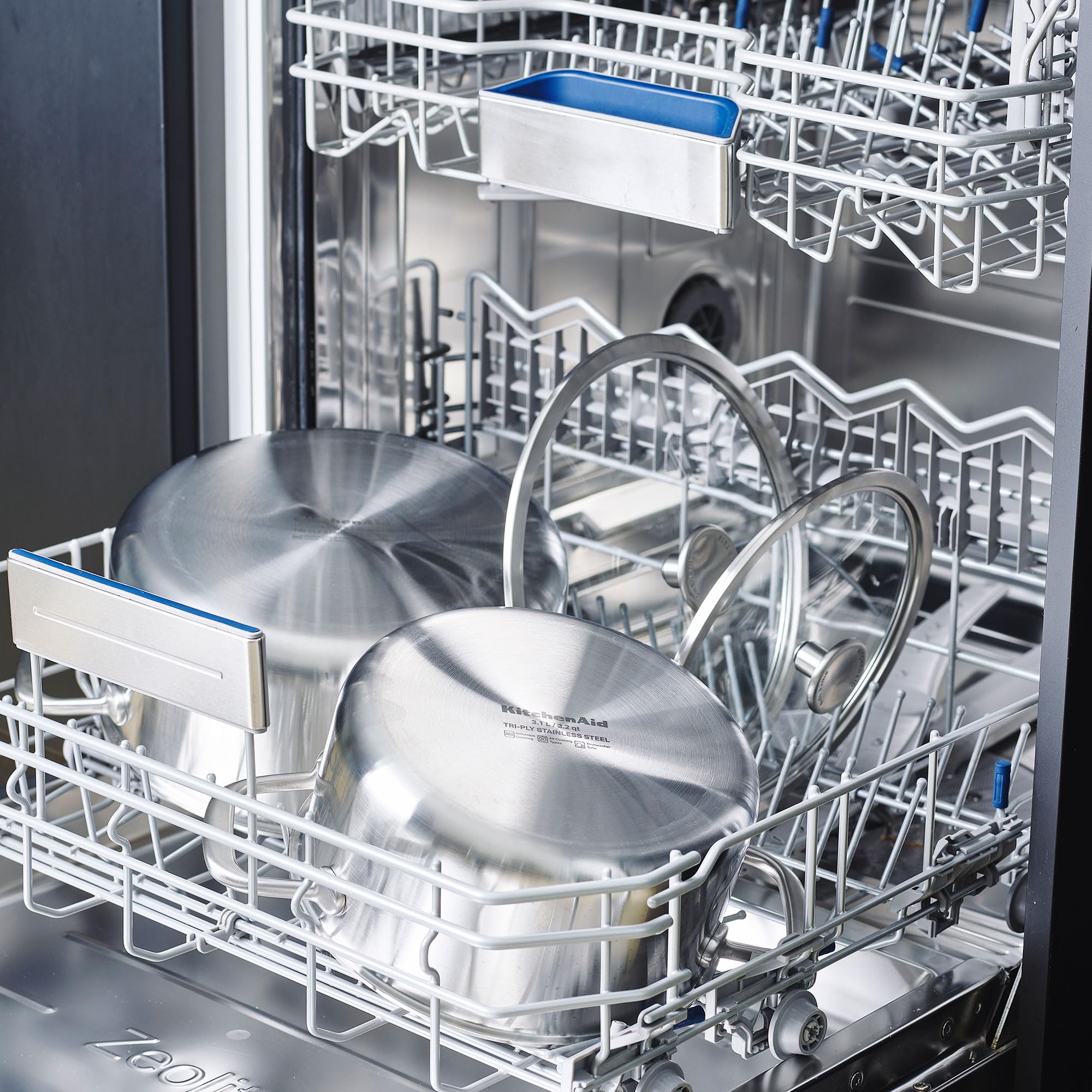 KitchenAid CC003257-001 Stielkasserolle mit Glasdeckel 2.1L 18cm Edelstahl