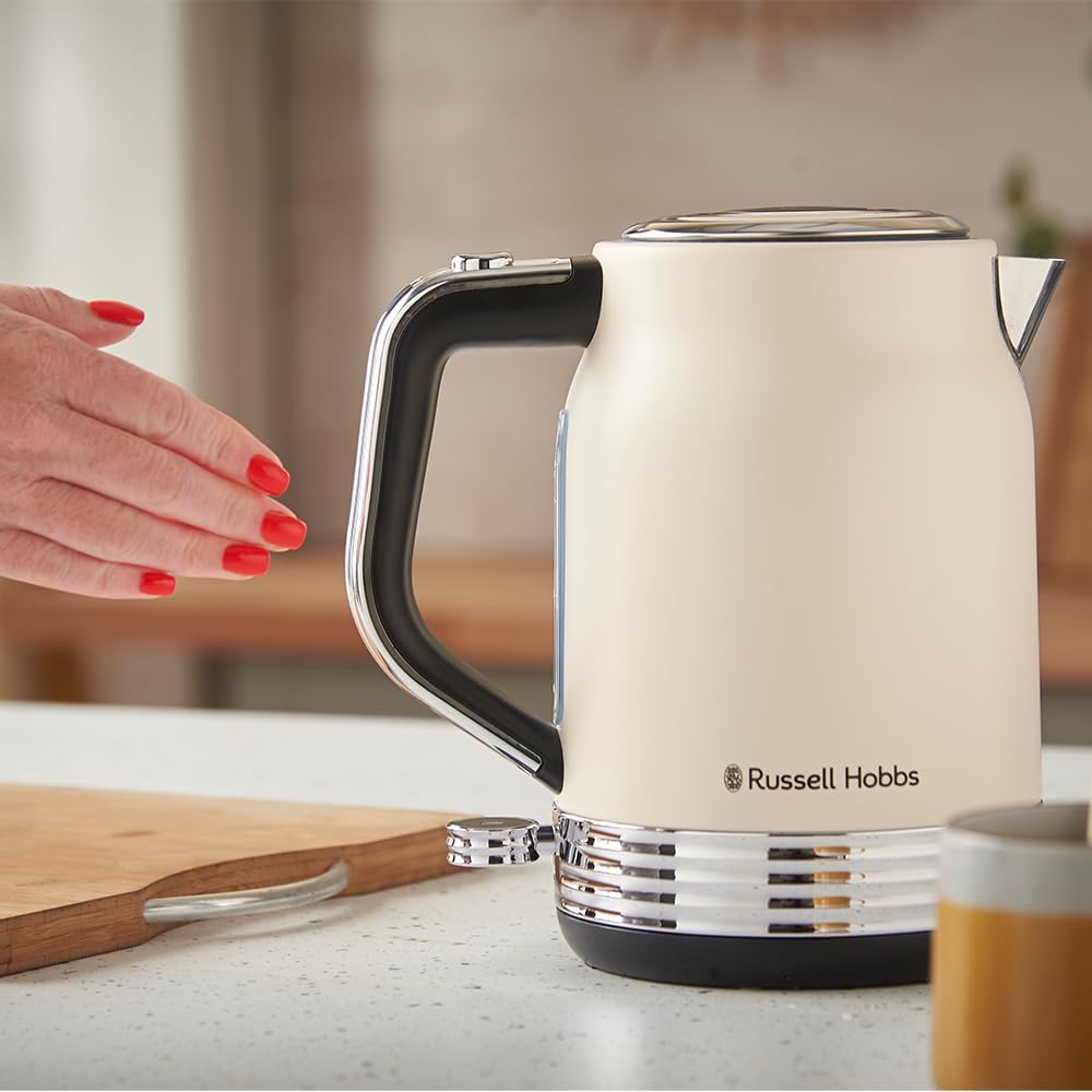 Russell Hobbs Hanley Wasserkocher (1,7 Liter, 2400 Watt, Edelstahl)
