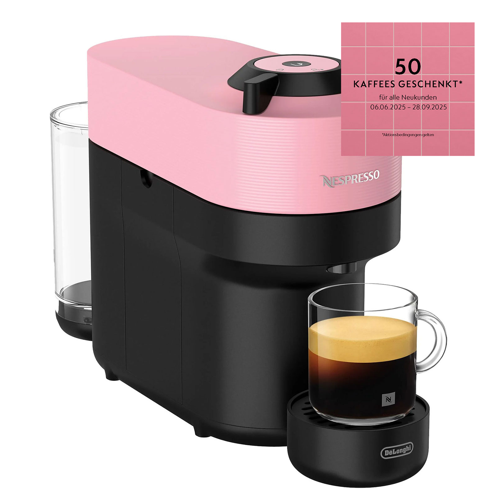 DeLonghi ENV90.P Vertuo POP Pink Nespresso Kapselmaschine Kaffeemaschine