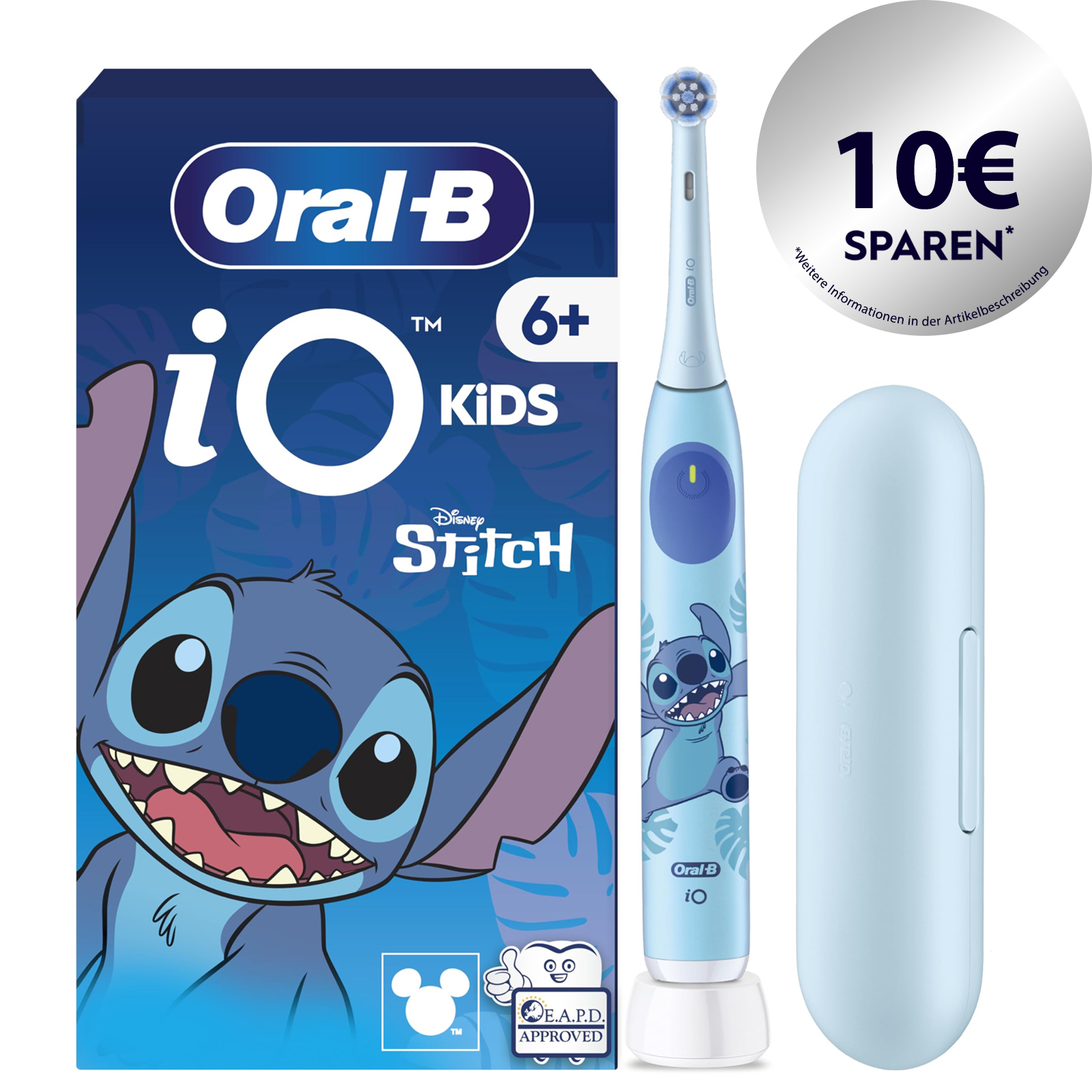 Oral-B iO Kids 6+ Disney Stitch Elektrische Zahnbürste für Kinder