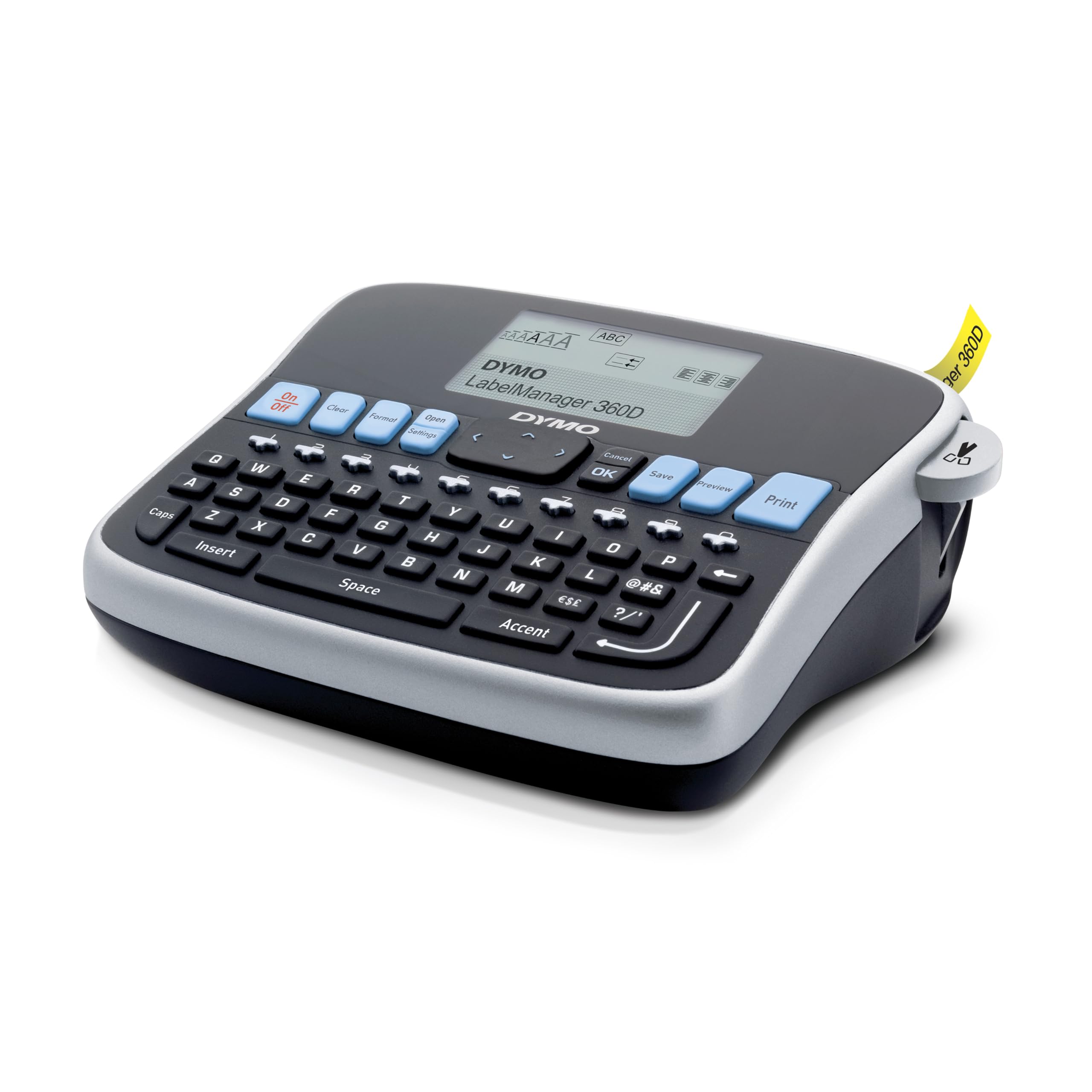 Dymo LabelManager 360D 6/9/12/19 mm D1-Bänder Qwerty UK/HK Beschriftungsgerät