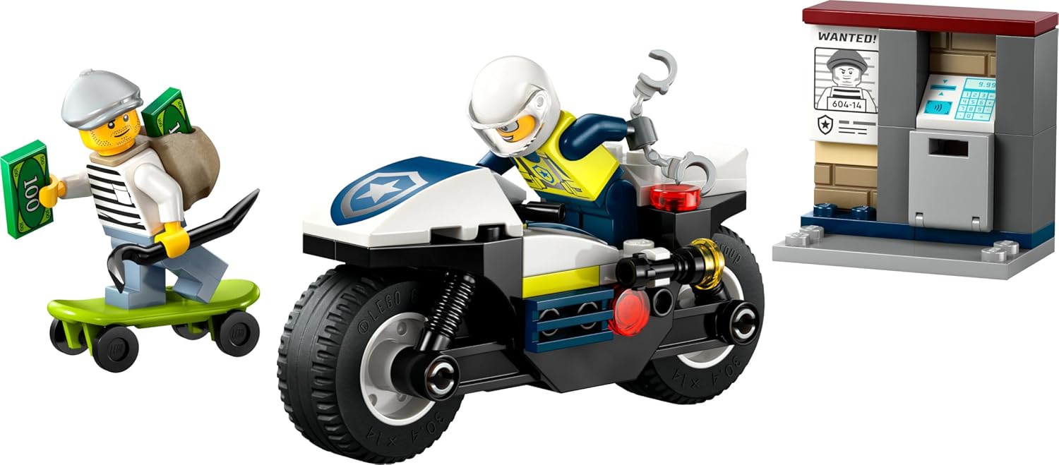 LEGO City Verfolgungsjagd mit dem Polizeimotorrad 60455