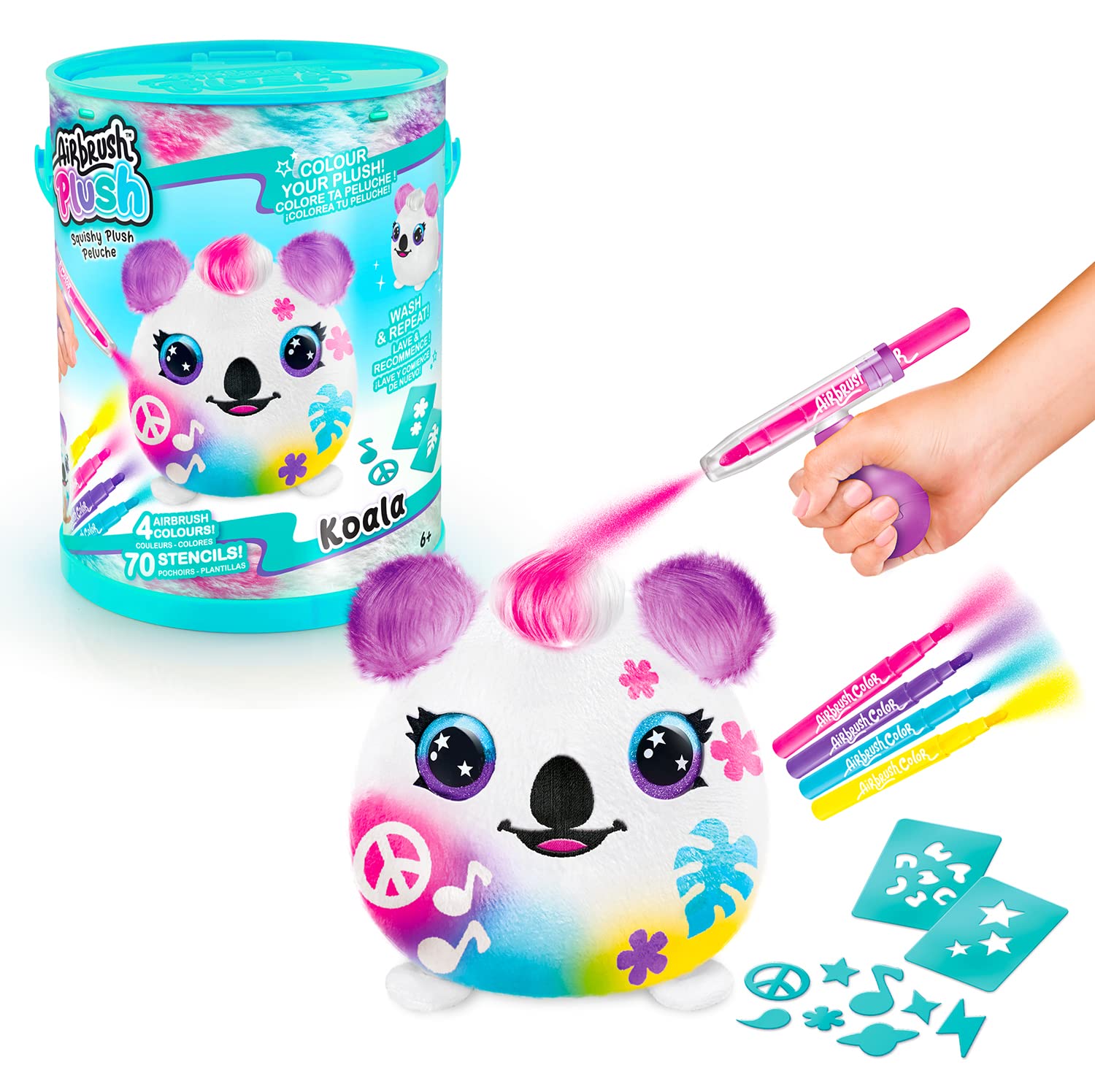 Canal Toys Airbrush Plush Surprise – Squishy-Plüsch Bemalen mit Airbrush