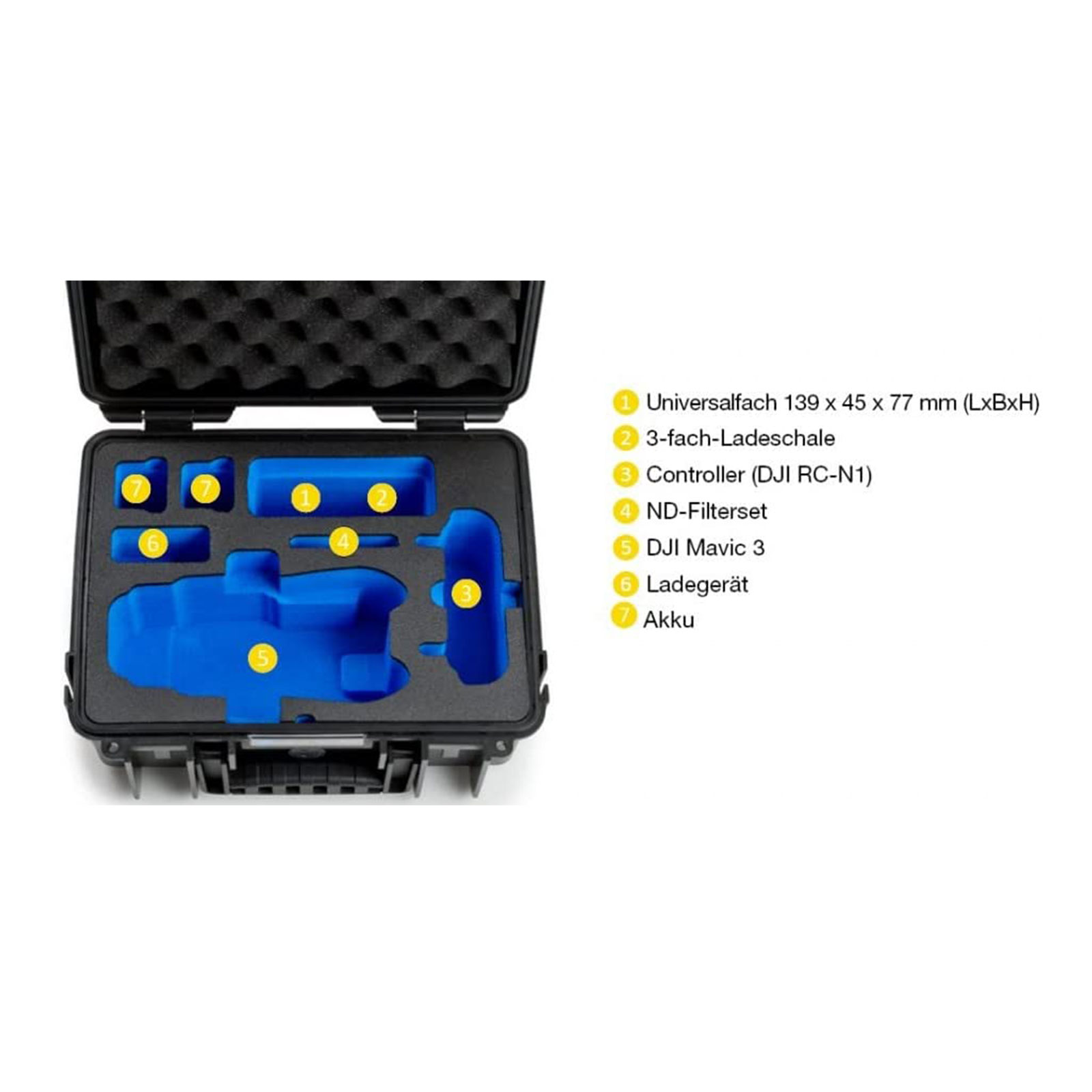 B & W Typ 3000 für DJI Mavic Air 3 Fly Modere Combo Schutzkoffer B & W Typ 3000 für DJI Mavic Air 3 Fly Modere Combo Schutzkoffer