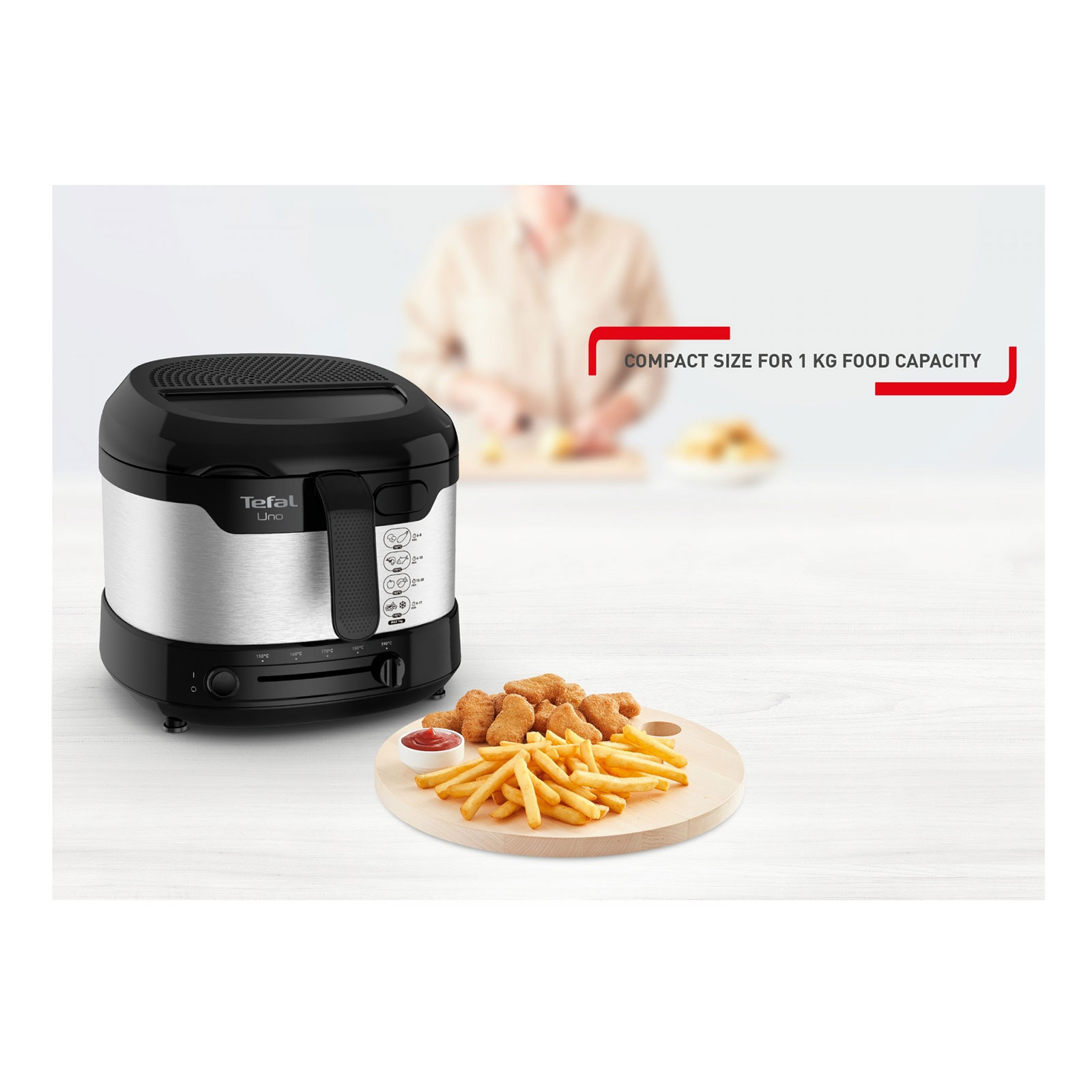 TEFAL FF 215D Uno M Fritteuse Edelstahl