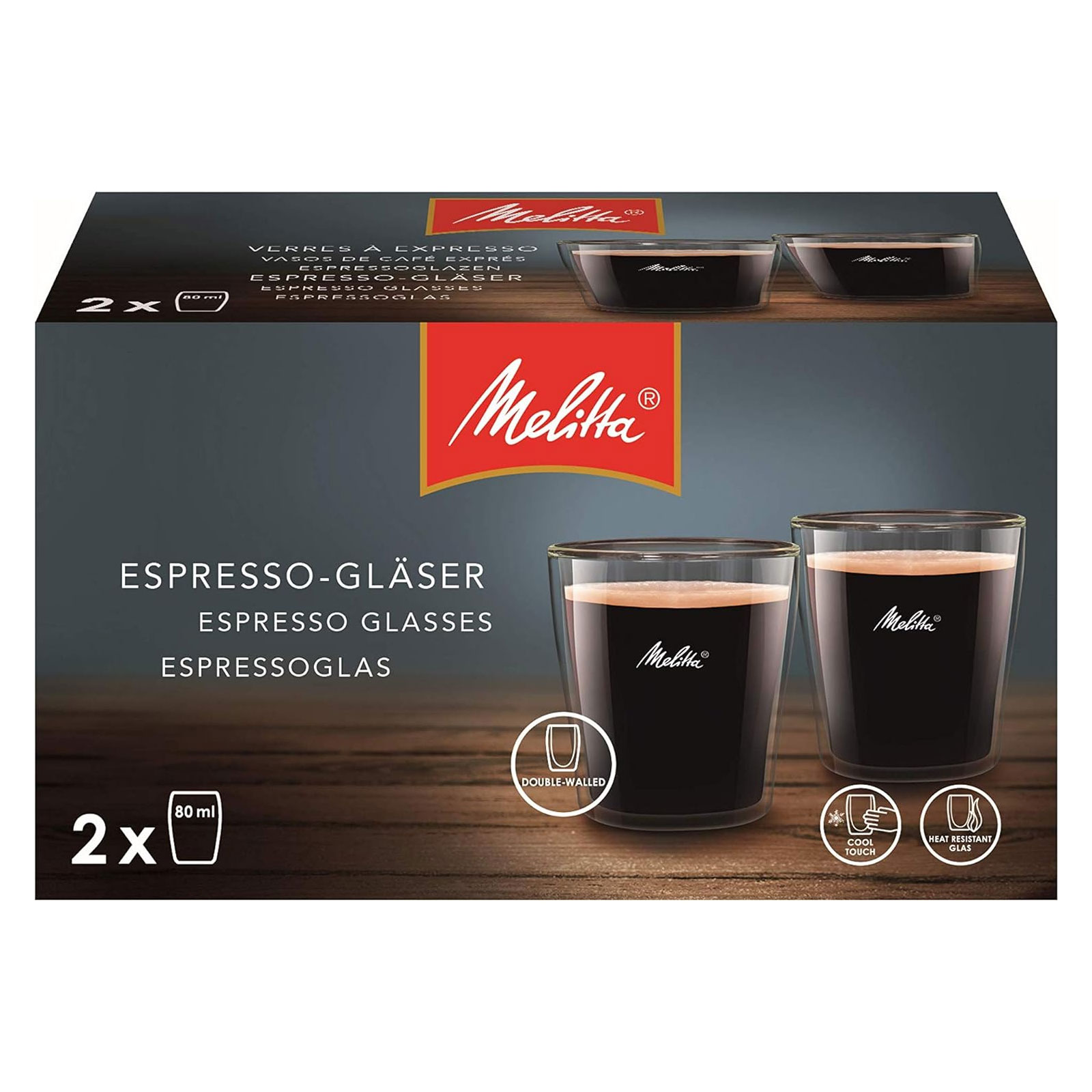 Melitta Pure Silver E950-766 Kaffeevollautomat inklusive Melitta BELLACREMA® LA CREMA und Melitta doppelwandige Espresso-Gläser