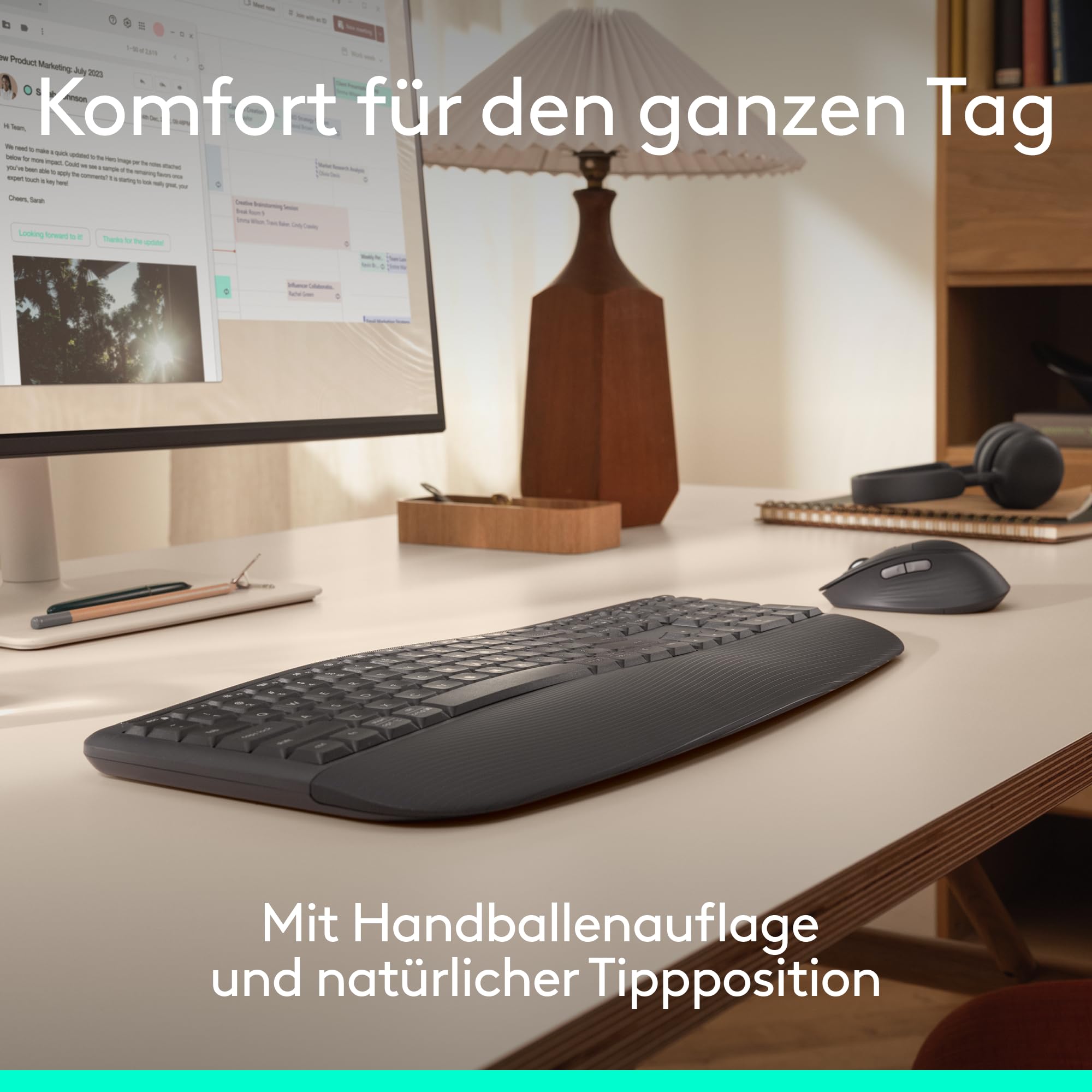 Logitech Signature Comfort Plus Combo MK880, kabelloses Tastatur-Maus-Set