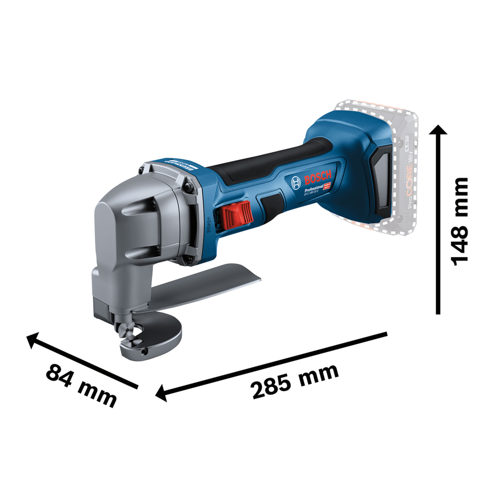Bosch Professional GSC 18V-16 E 2xPC4,0; L-BOXX