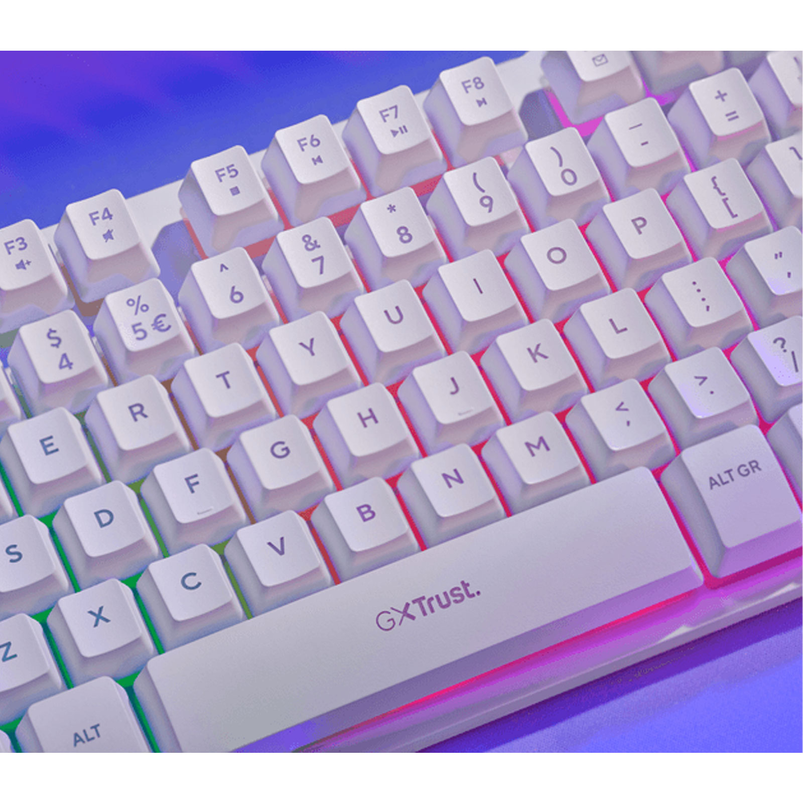 Trust GXT833PS Thado Tastatur mit TKL-Beleuchtung, Weiß DE Gaming-Tastatur