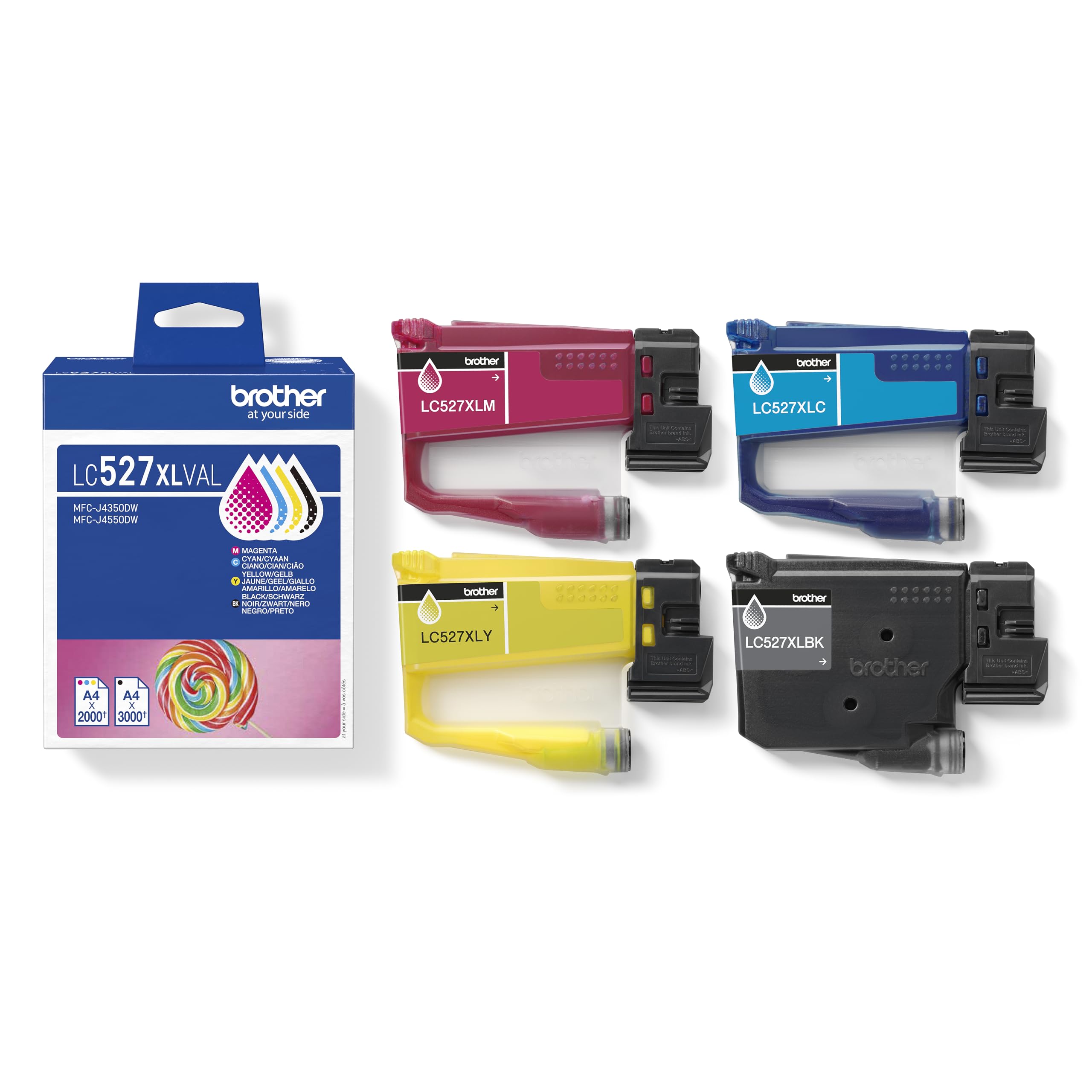 Brother Tintenpatrone LC527XLVAL, Value Pack (C/M/Y/BK)