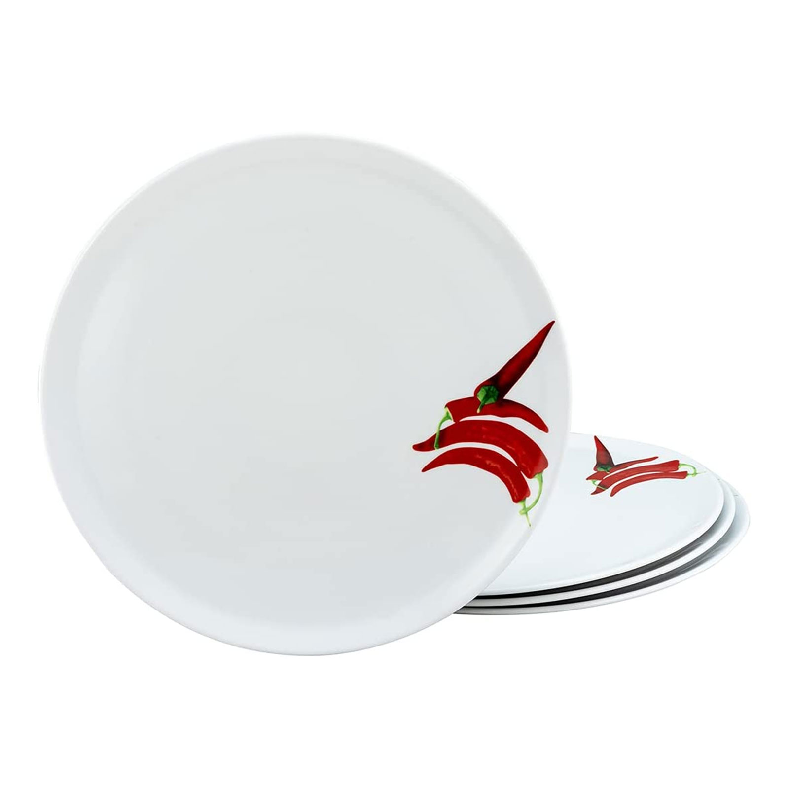 CreaTable, 23433, Serie CHILLI, Geschirrset, Pizzateller 4 teilig