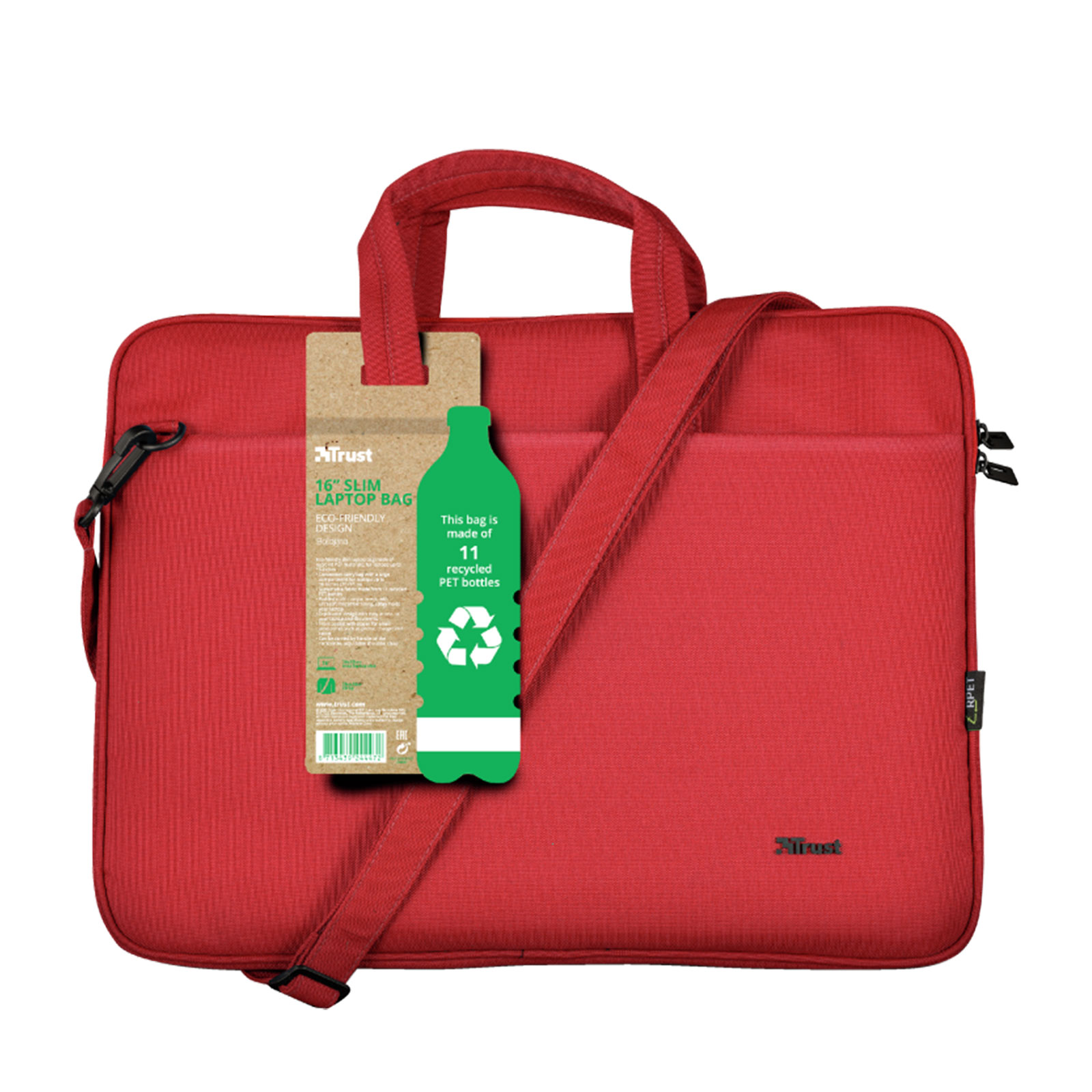 Trust Bologna Slim Laptop Bag 16 Zoll Eco rot