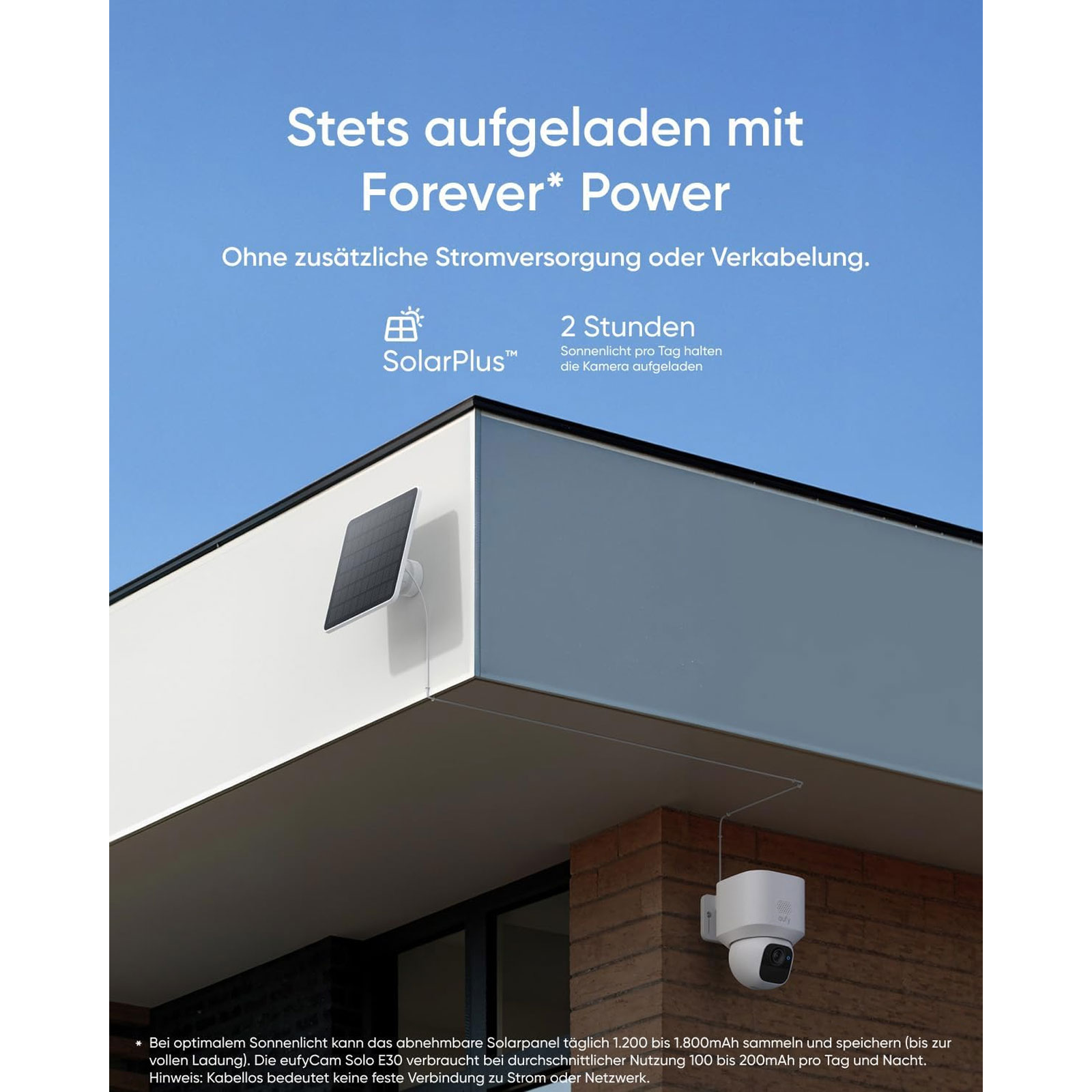 eufy Cam Solo E30 mit Solarpanel Außenkamera