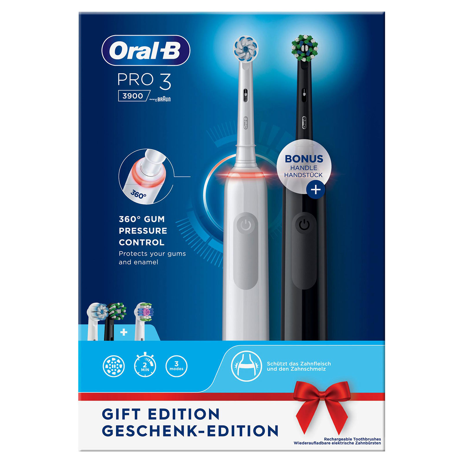 Oral-B Zahnbürste Pro 3 3900 weiß/schwarz