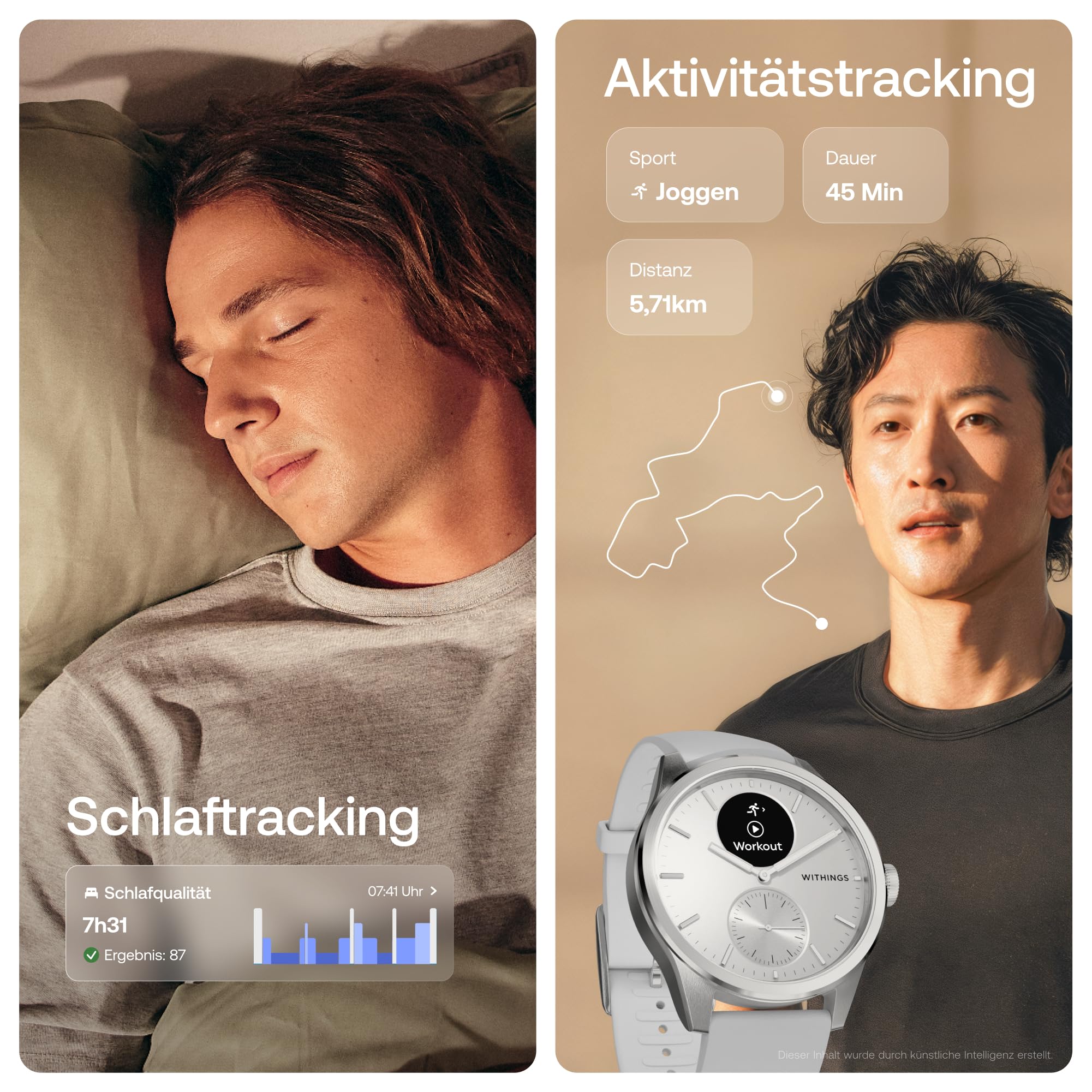 Withings ScanWatch 2 – Gesundheits-Smartwatch für Damen und Herren