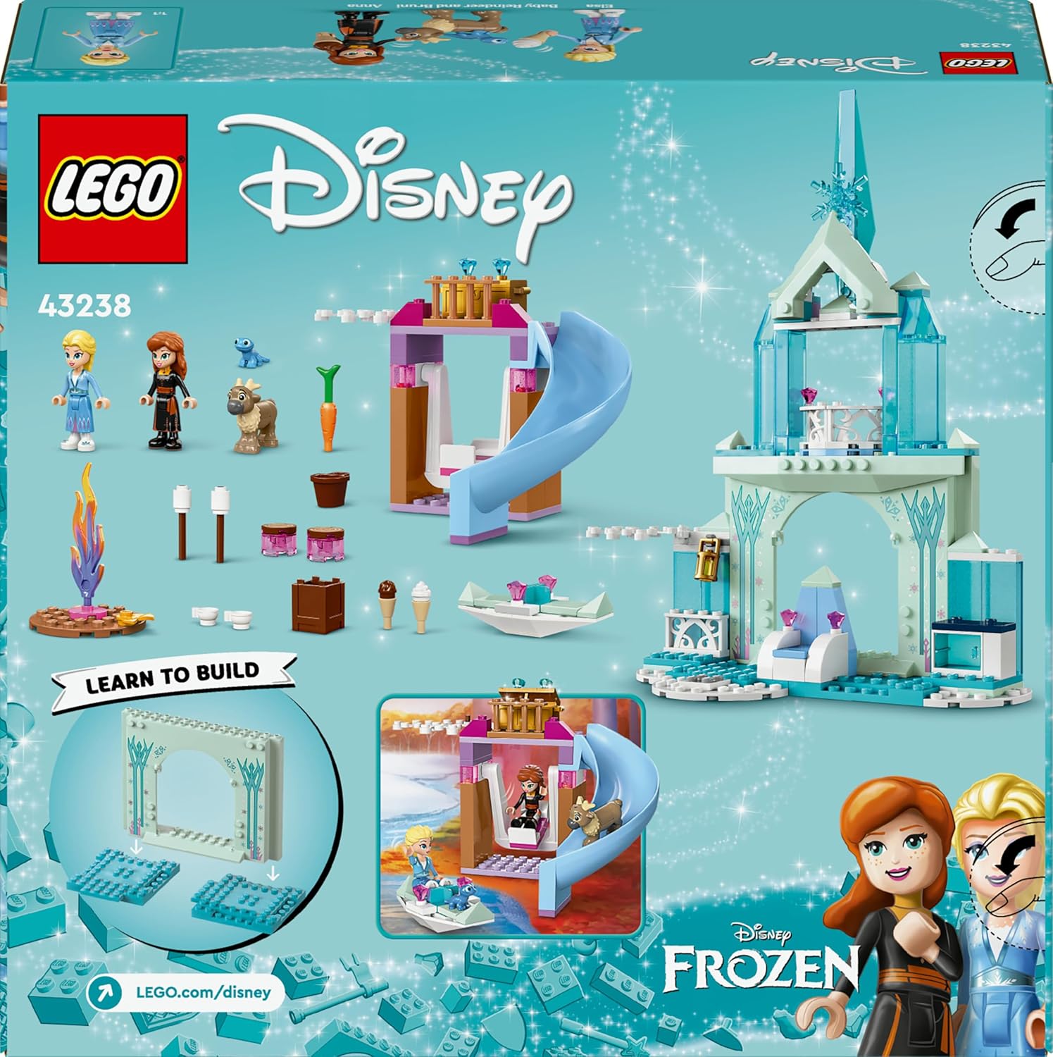 LEGO Disney Frozen Elsas Eispalast, Eiskönigin-Schloss-Spielzeug 43238