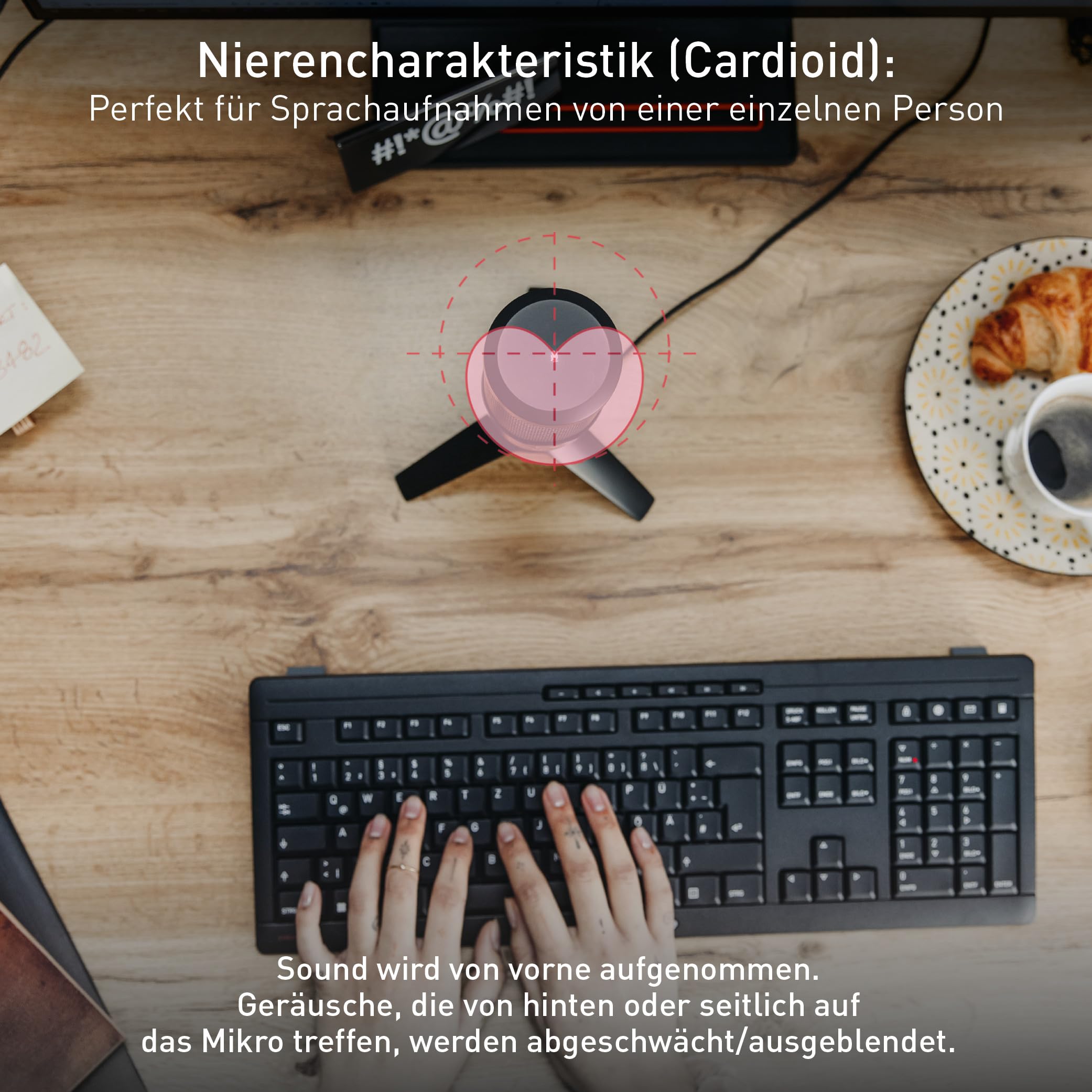 CHERRY UM 3.0, USB-Mikrofon für Podcast