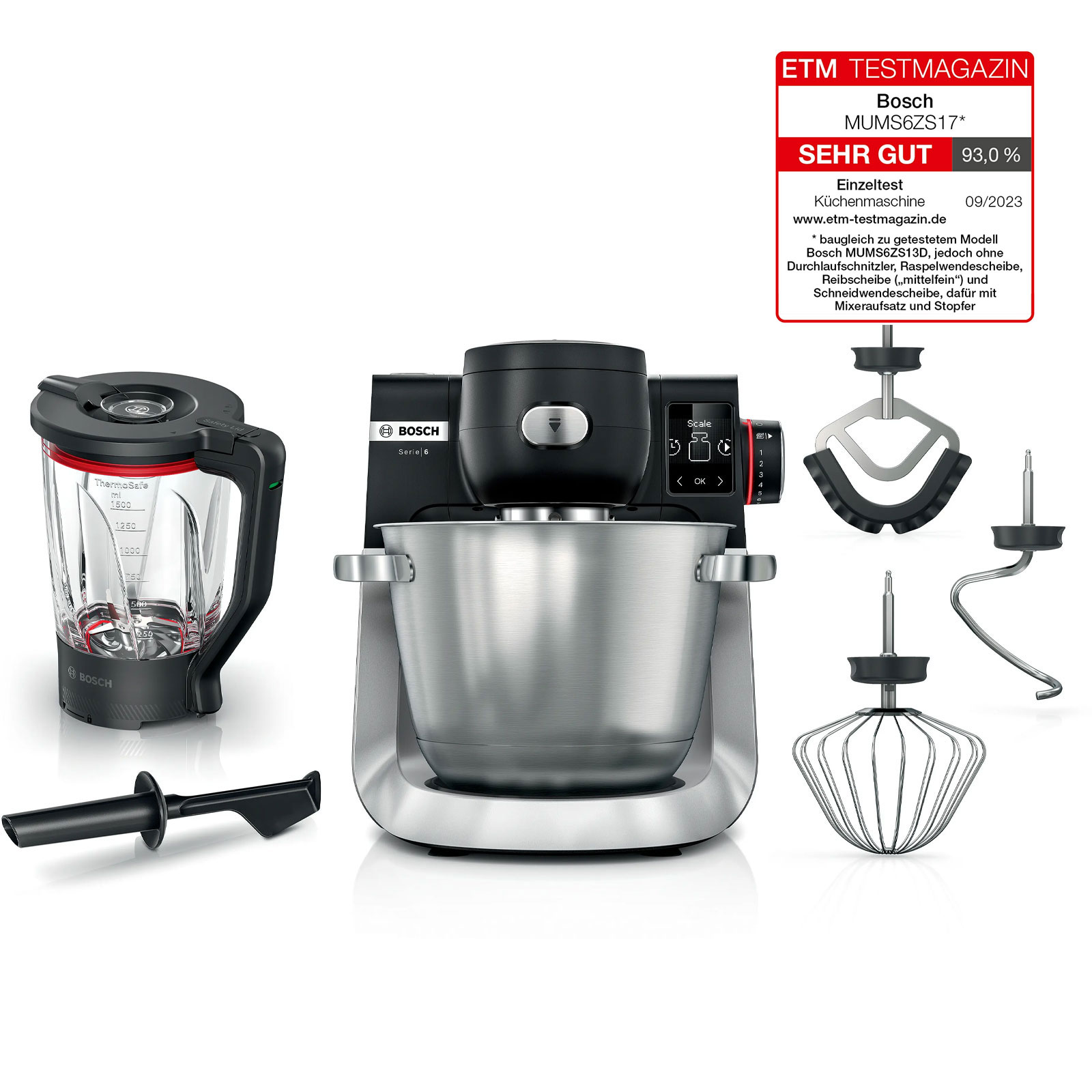 Bosch MUMS6ZS17 Küchenmaschine inklusive Bosch MUZS6HA Hunting Adventure Set Fleischwolfaufsatz Zubehör-Set