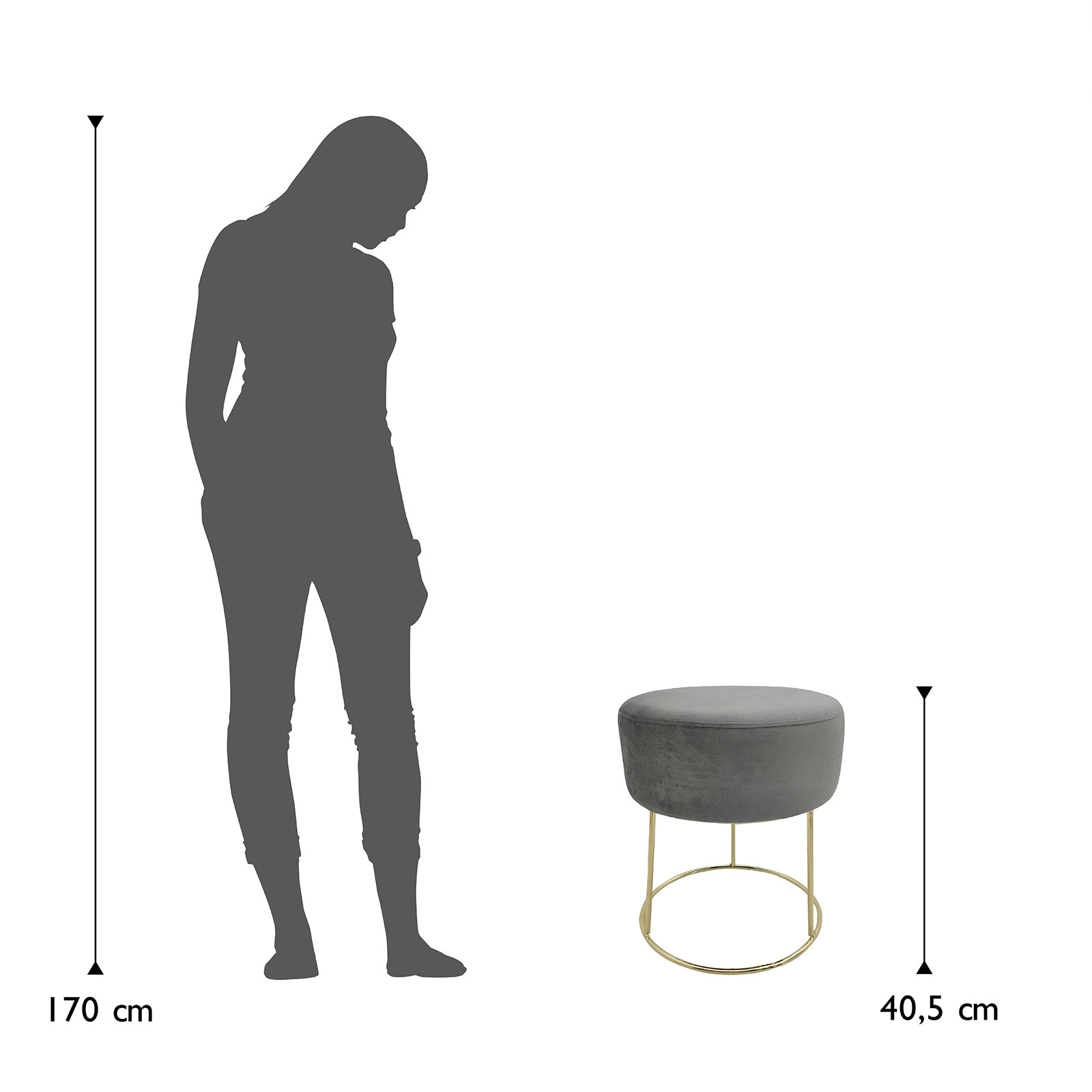 Echtwerk Sitzocker EW-SH-0412B Marylin mit Samtbezug