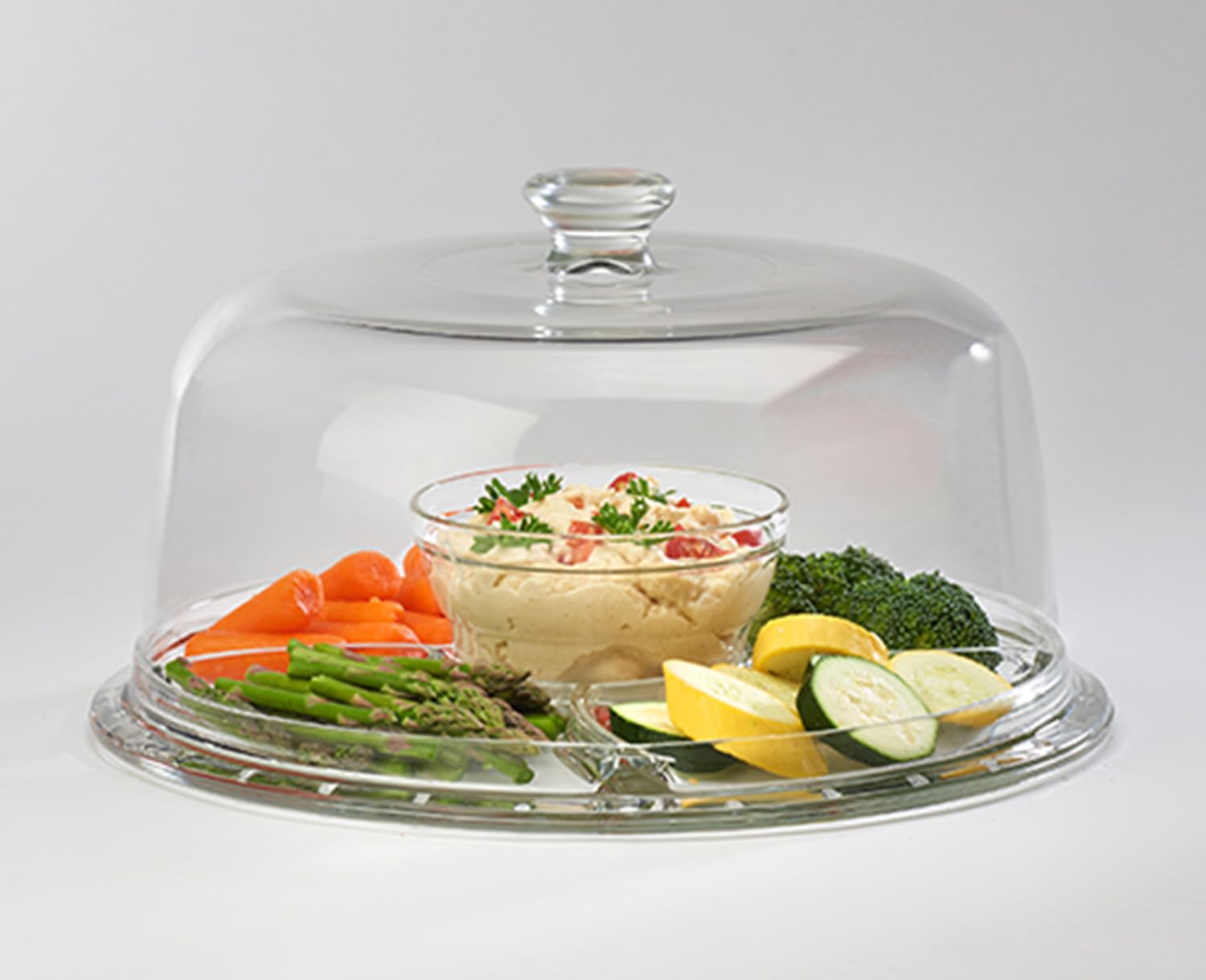 CreaTable, 24740, Serie Servierbutler, 2-teiliges Set, Servierbutler aus Glas