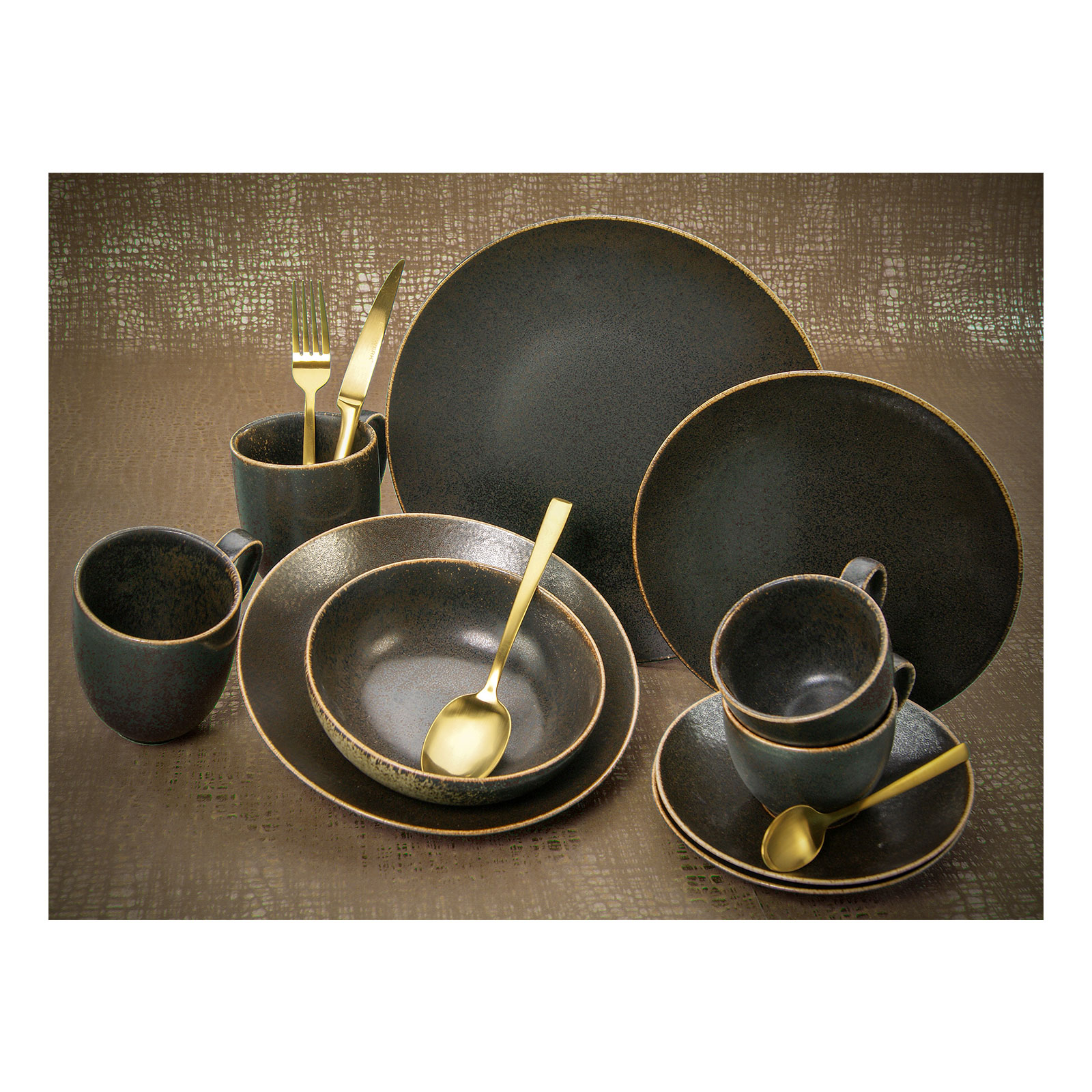 CreaTable 22408 Serie RUSTY Geschirrset Kombiservice 20 teilig