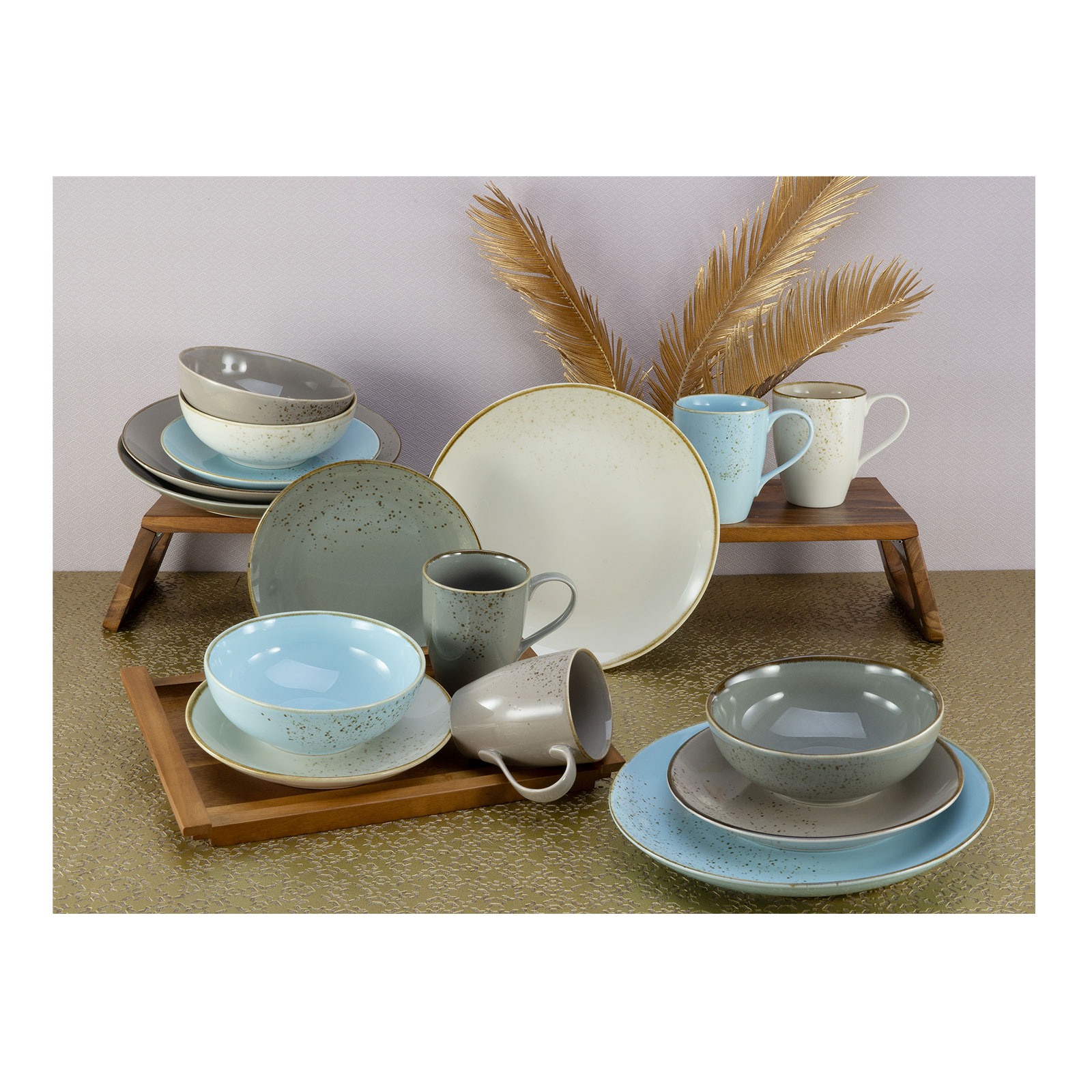 CreaTable, 19984, Serie NATURE COLLECTION Skandinavien, Geschirrset Kombiservice 16 teilig