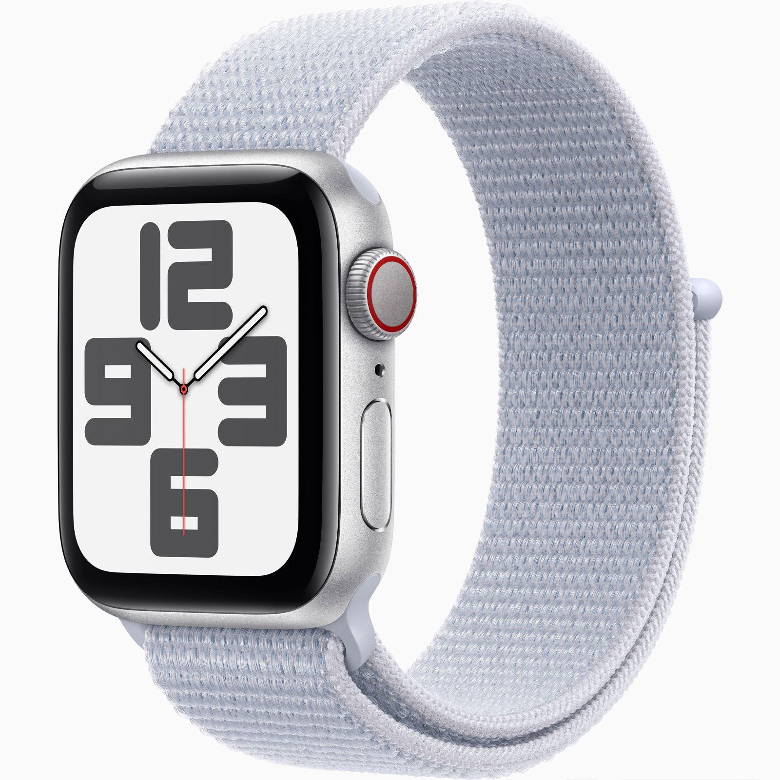 Apple Watch SE GPS + Cellular, 44 mm Aluminiumgehäuse Mitternacht, Sport Loop Tinte