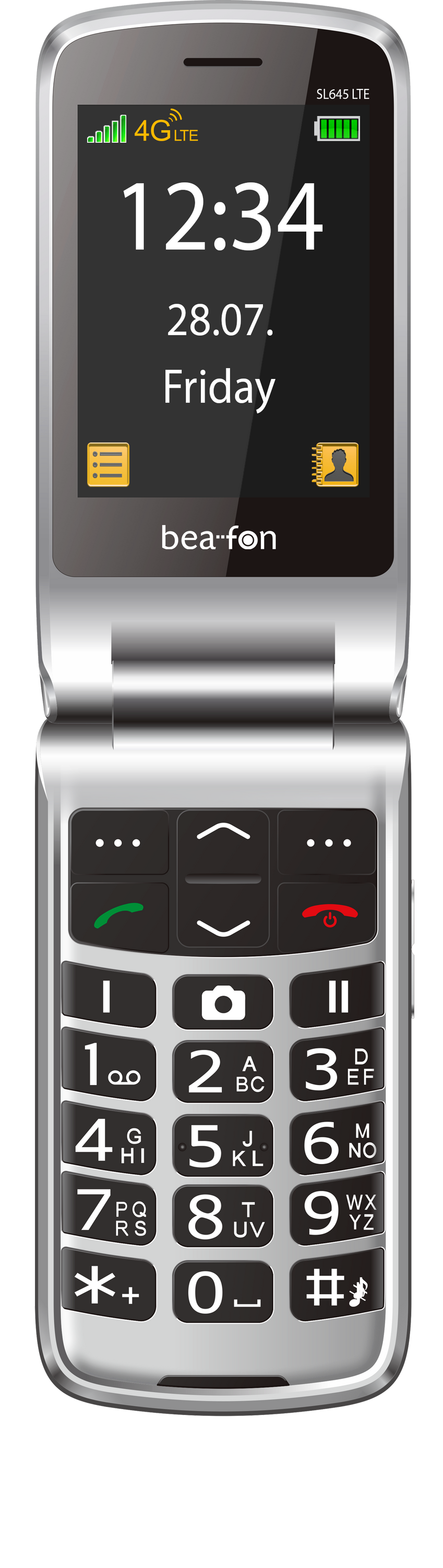 Beafon SL645 LTE, Schwarz-Silber Handy (Seniorenhandy)