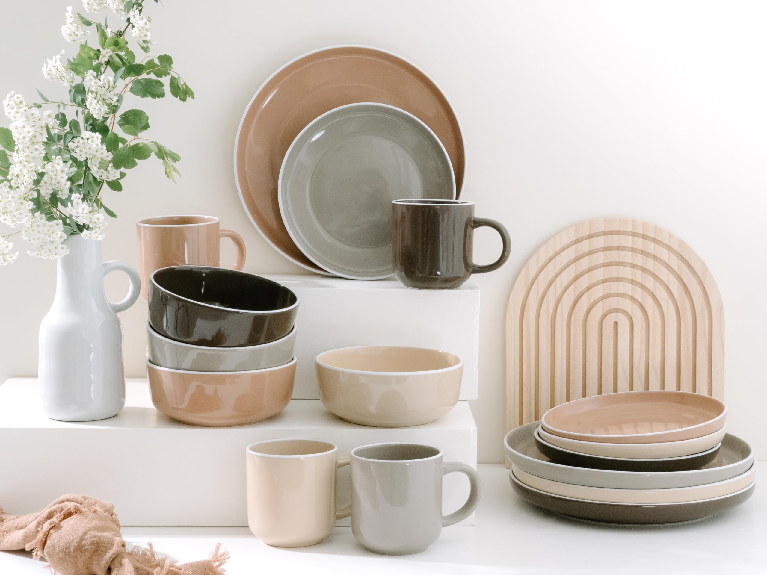 CreaTable Kombiservice 24716 Serie Nordic Mocha Mousse 16-tlg. 4 Personen
