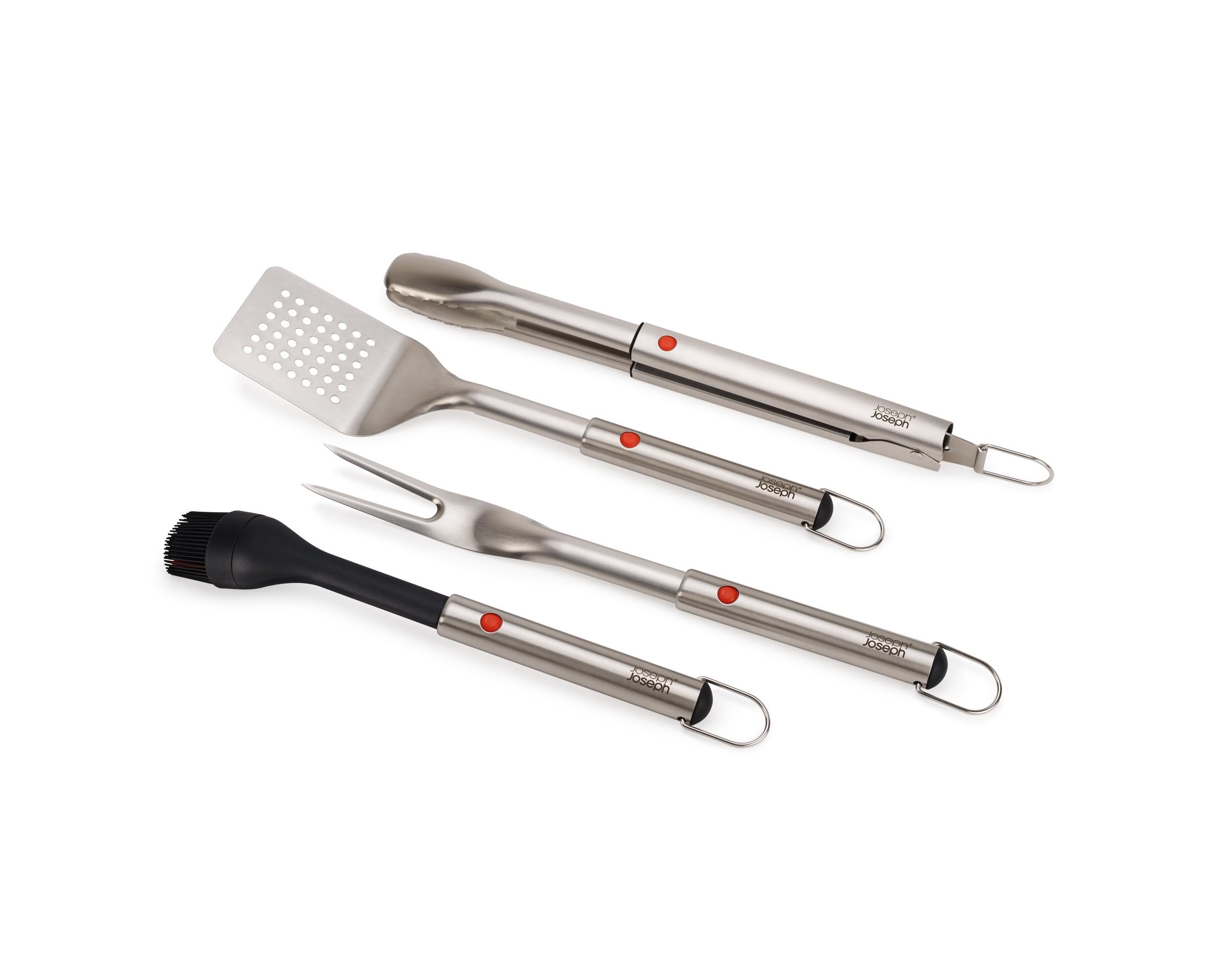 Joseph Joseph GrillOut 4-teiliges Edelstahl BBQ-Utensilien-Set