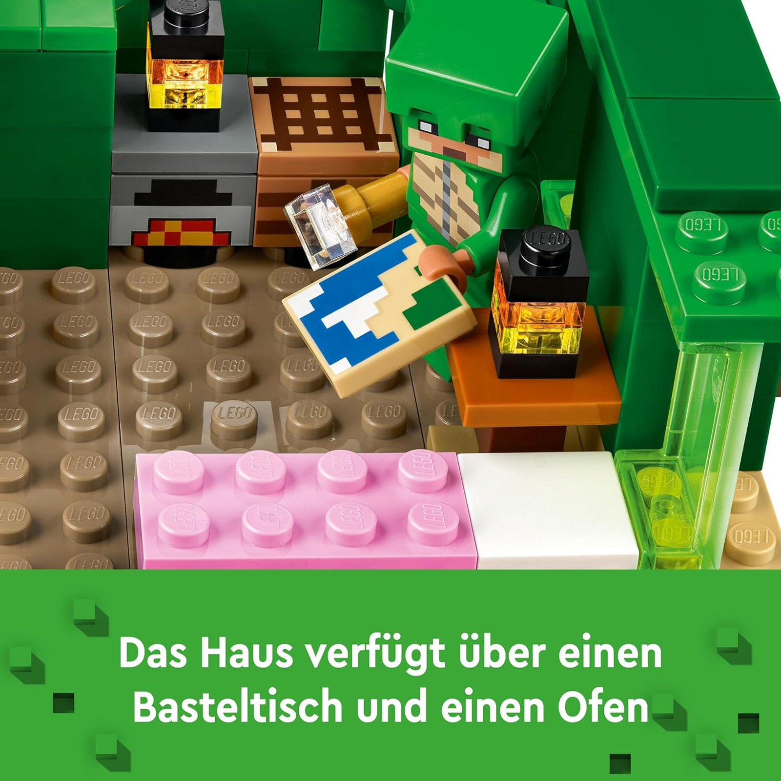 LEGO Minecraft Das Schildkrötenstrandhaus, Spielzeug-Haus mit Zubehör für Mädchen und Jungen ab 8 Jahren