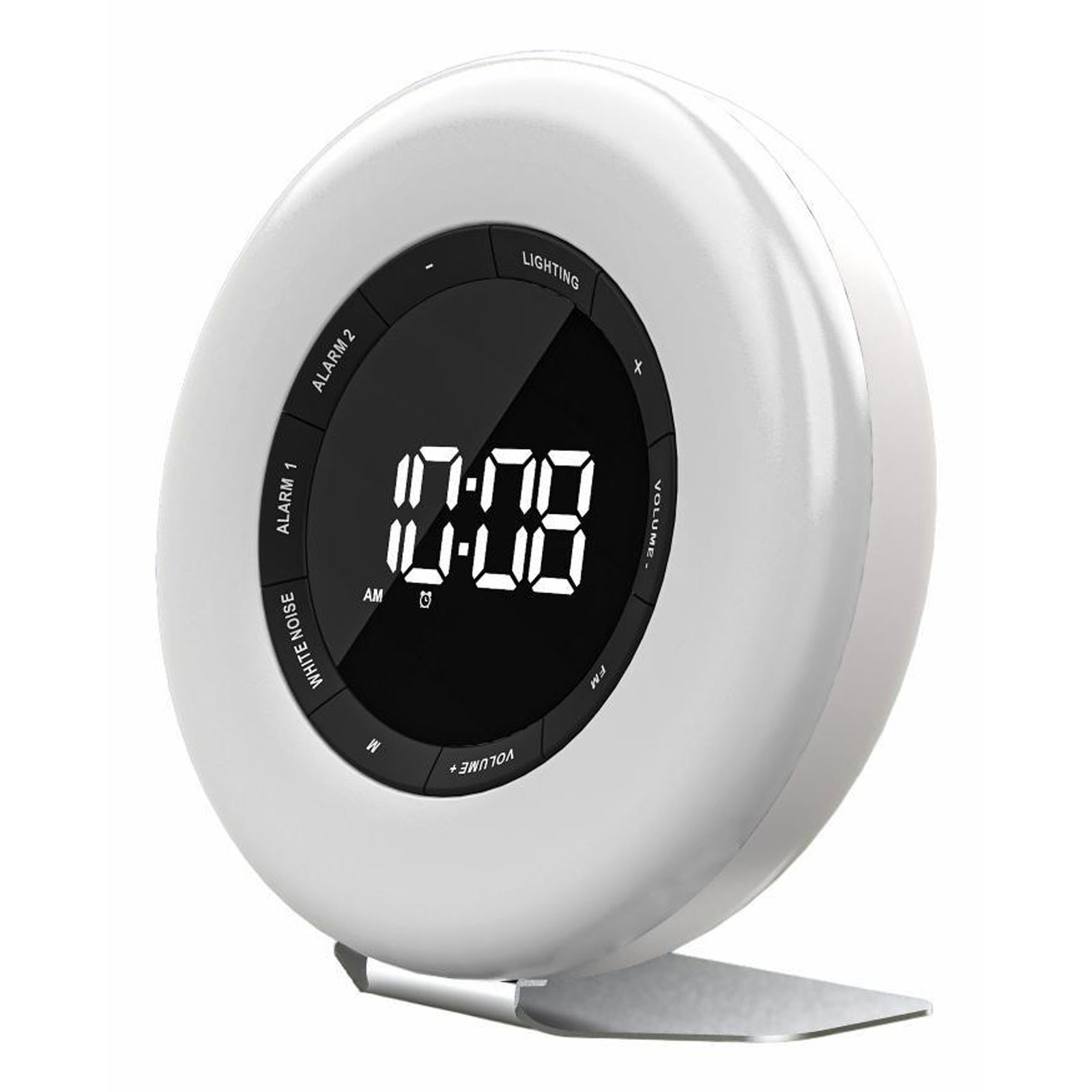 DENVER Radiowecker CRL-342 weiß (UKW, LED-Anzeige, USB-Typ C, Wecklicht, White Noice-Funktion)