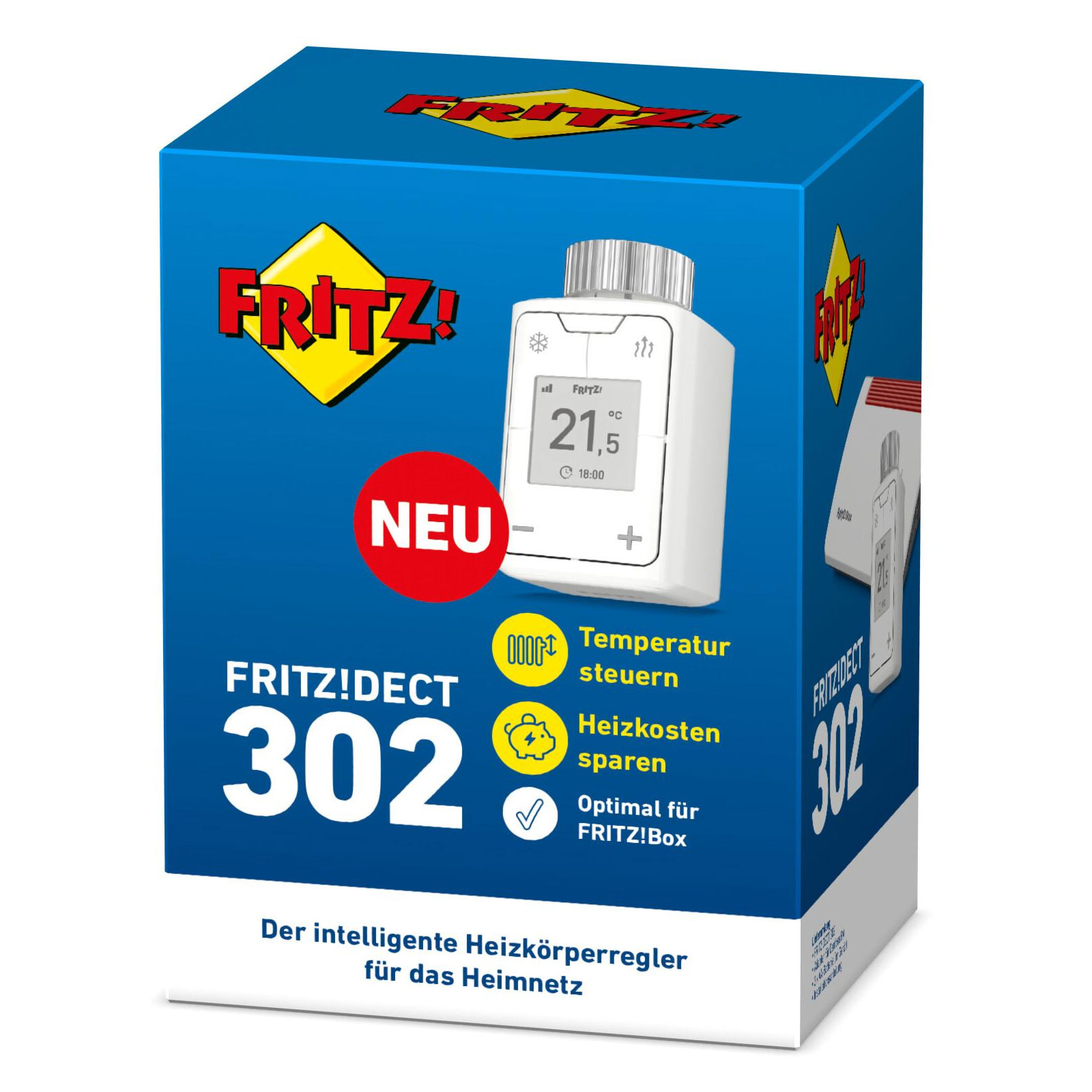 AVM FRITZ!DECT 302 Smart Home Heizkörperthermostat  AVM FRITZ!DECT 302 Smart Home Heizkörperthermostat