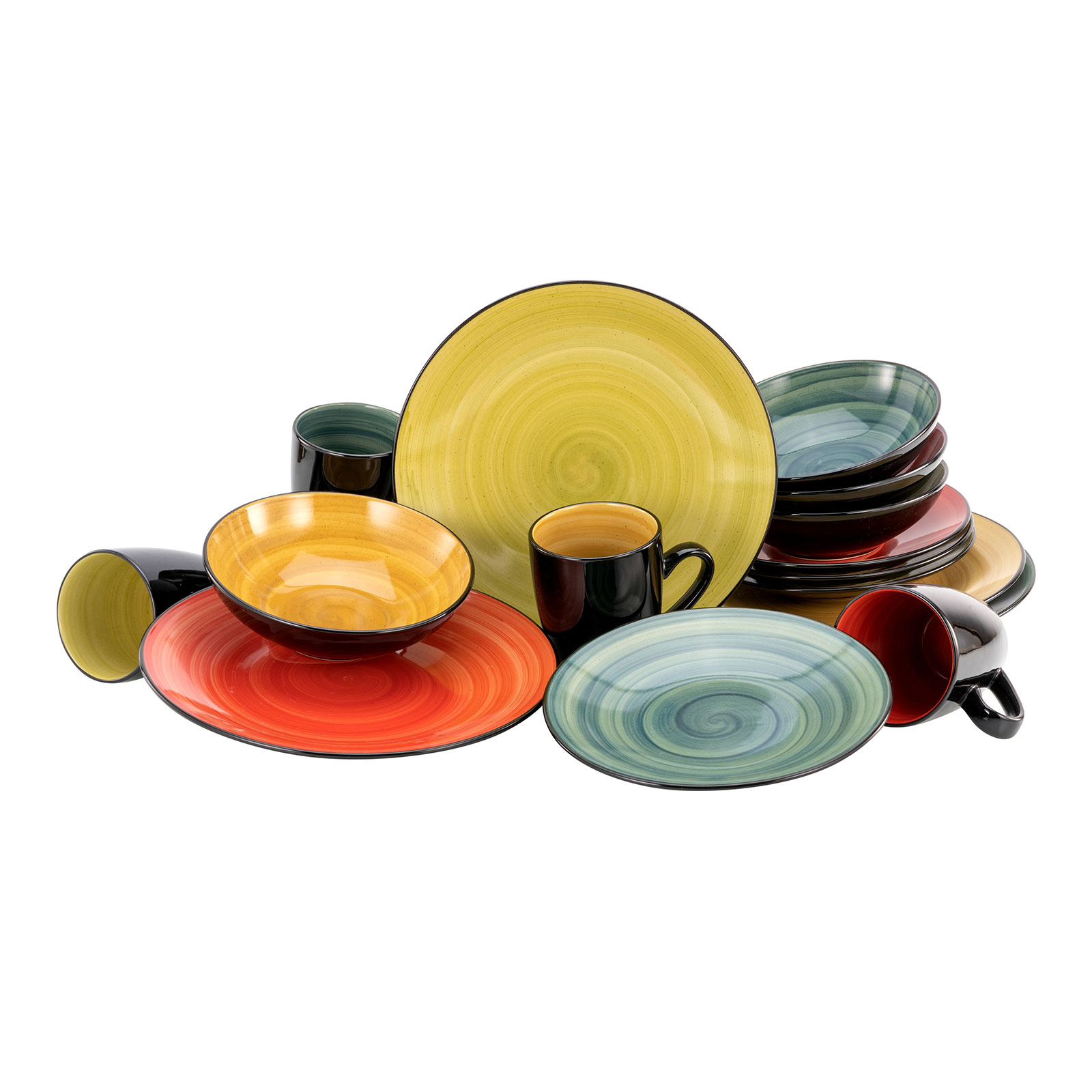 CreaTable, 20210, Serie SAMOA, Geschirrset, Kombiservice 16 teilig