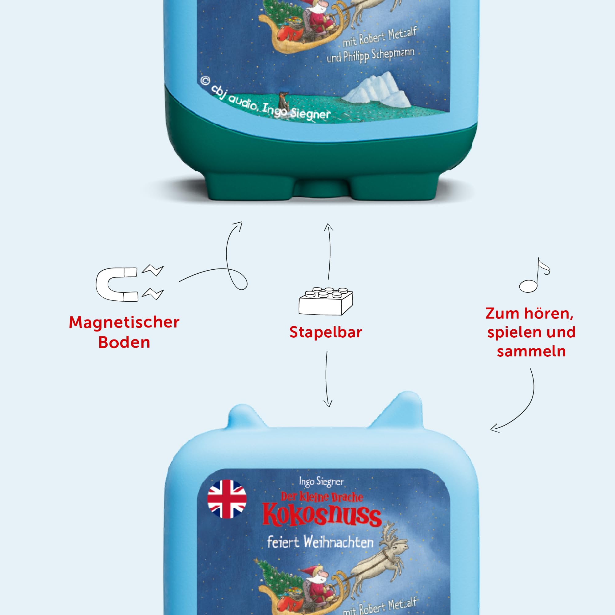 Tonies Clever Tonie, Der kleine Drache Kokosnuss feiert Weihnachten.