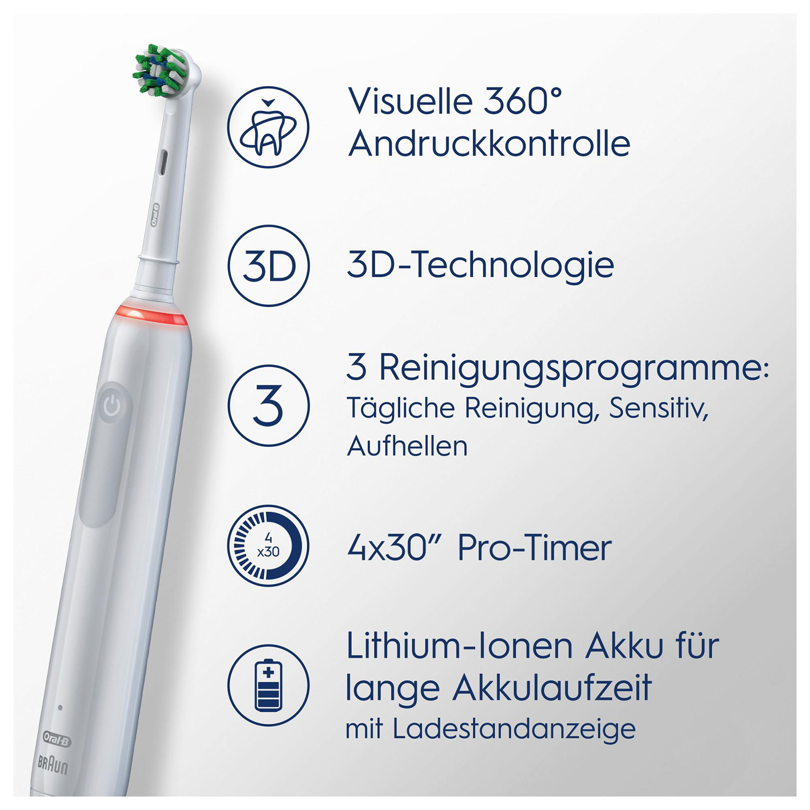 Oral-B Zahnbürste Pro 3 3900 weiß/schwarz