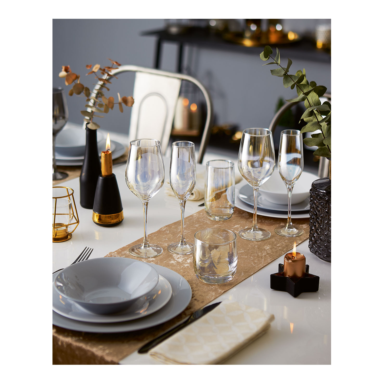Creatable, 21346, Serie SHINY Gold, Longdrinkgläser 4 teilig, Glas