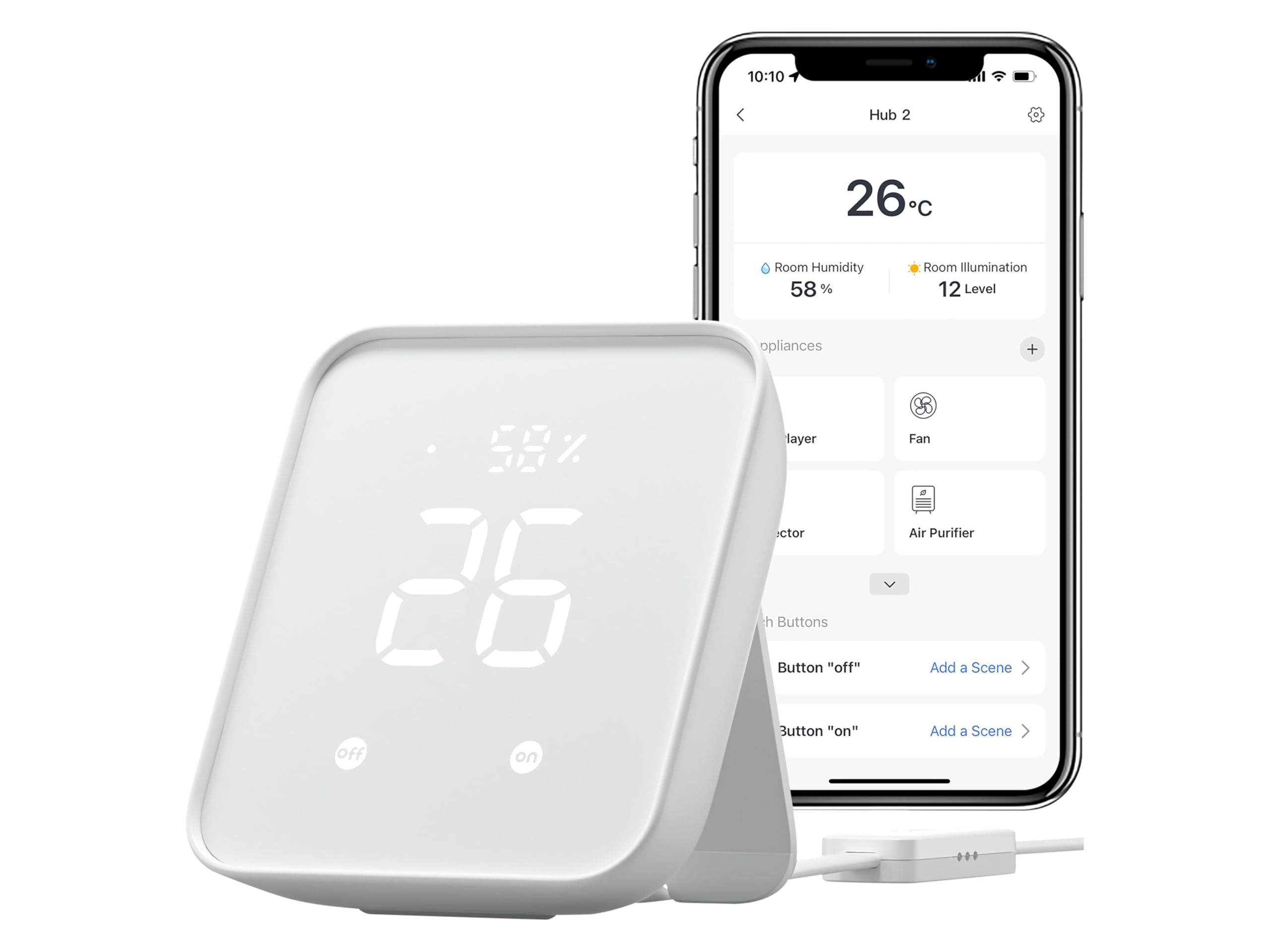 SwitchBot Hub 2 IR-Sendesystem Thermo-Hygrometer