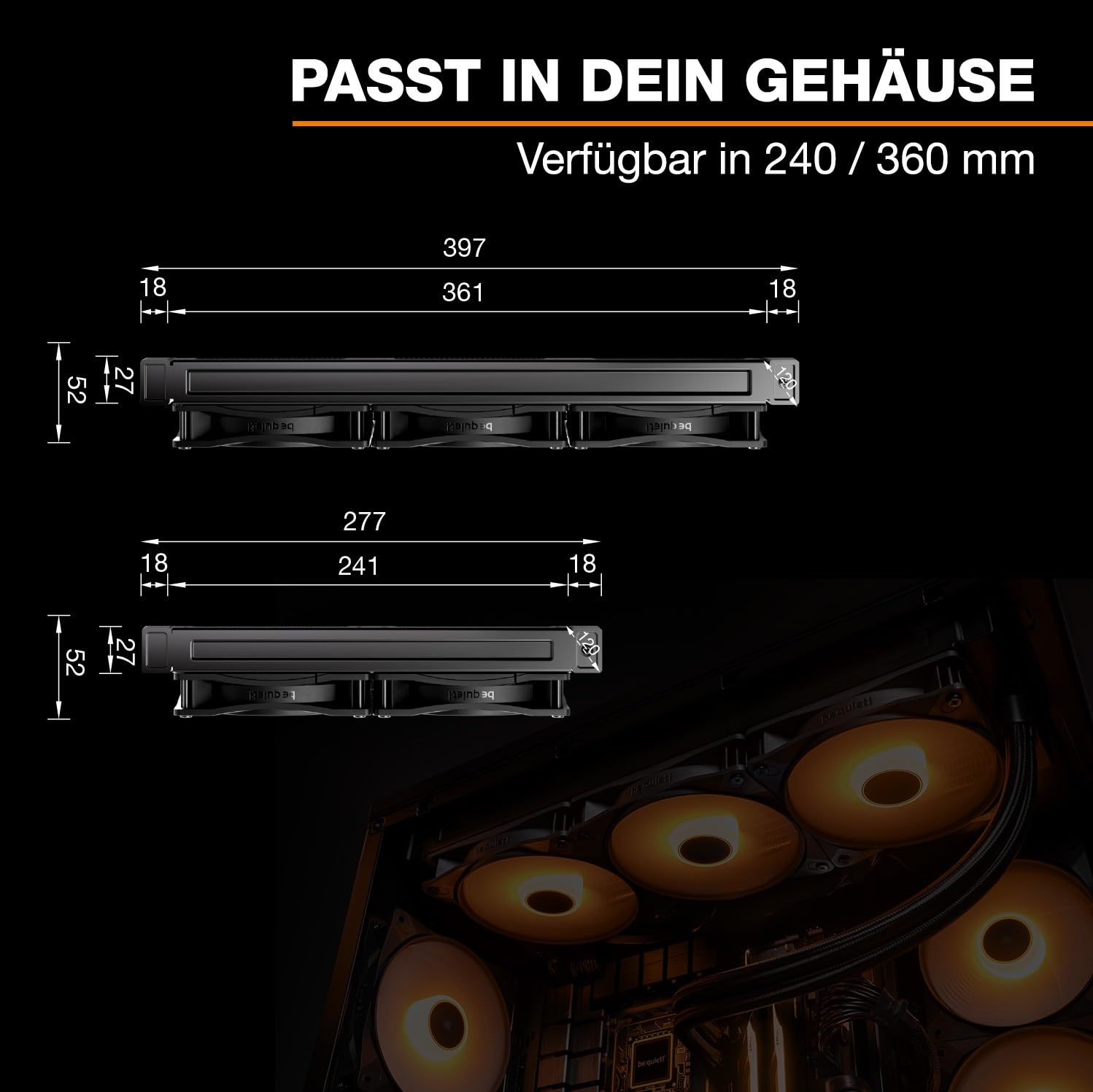 be quiet! Pure Loop 3 LX 240 mm, All-in-One-Wasserkühlung