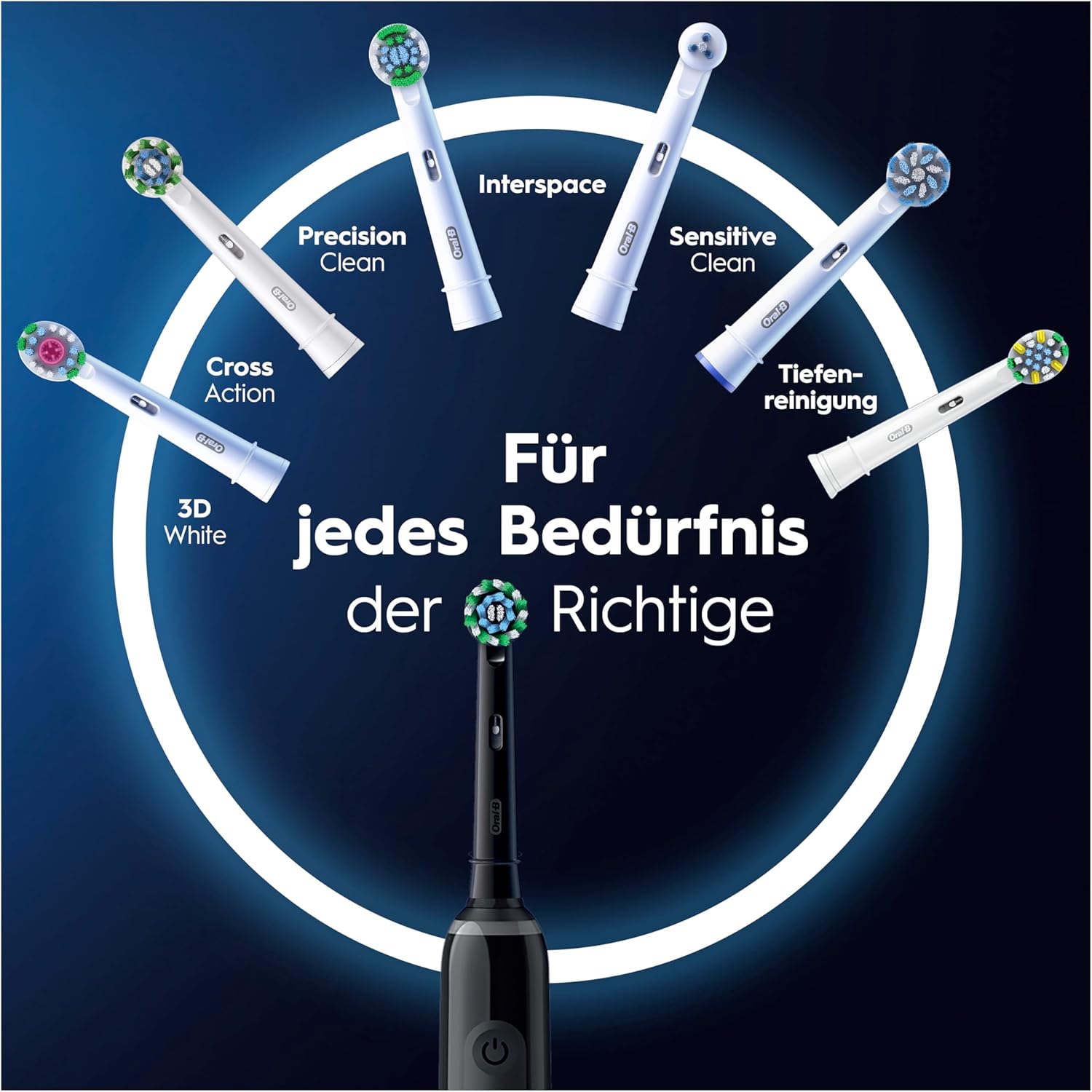 Braun Oral-B Pro 3 3000 CrossAction Black Edition, Elektrische Zahnbürste