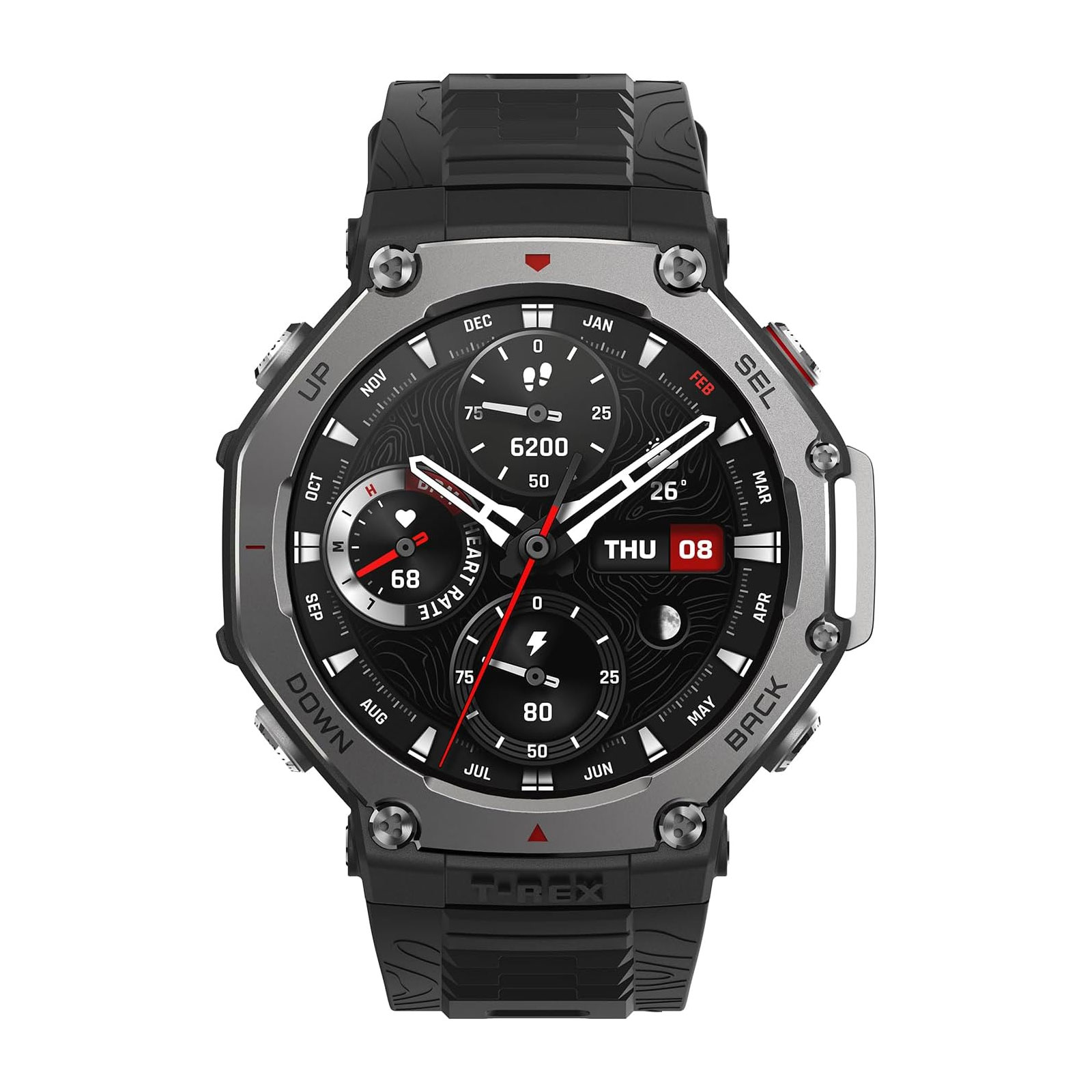 Amazfit T-Rex 3, Onyx Black Smartwatch (Herzfrequenzmessung, Schrittzähler) Amazfit T-Rex 3, Onyx Black Smartwatch (Herzfrequenzmessung, Schrittzähler)