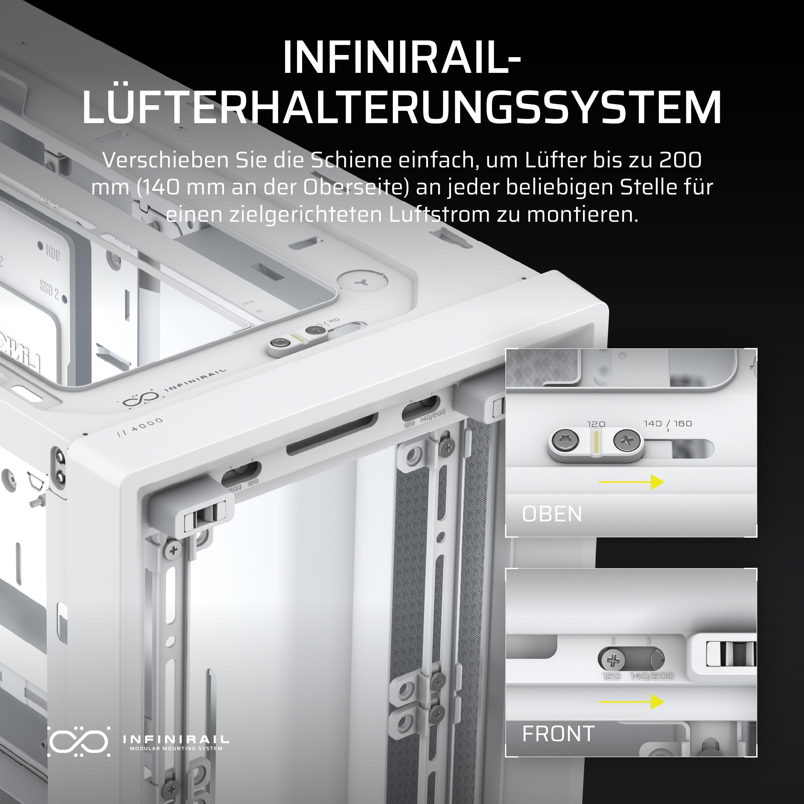 CORSAIR Frame 4000D Modulares Mid-Tower ATX PC-Gehäuse