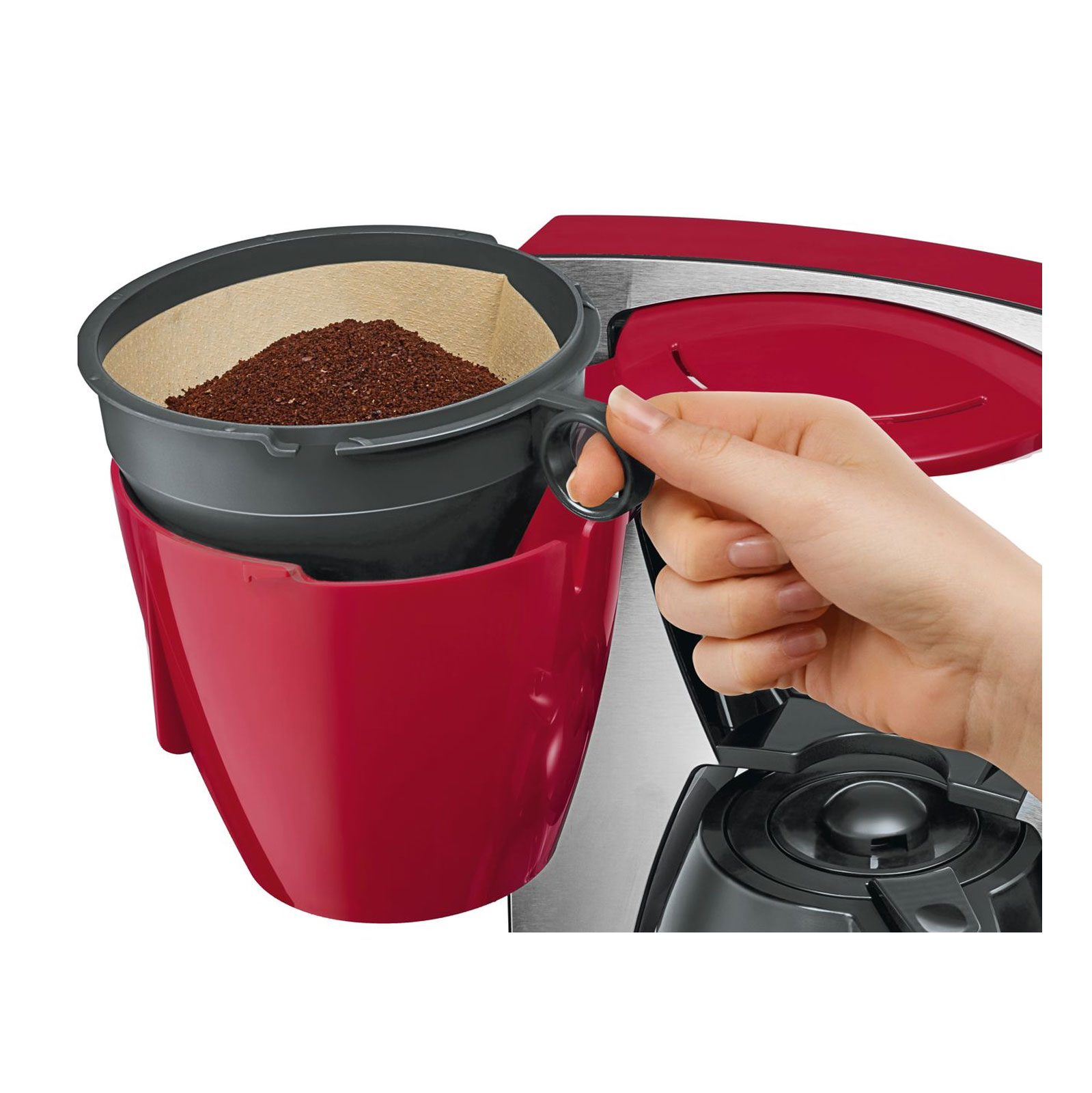 Bosch TKA6A684 Kaffeemaschine Thermo Edelstahl/rot