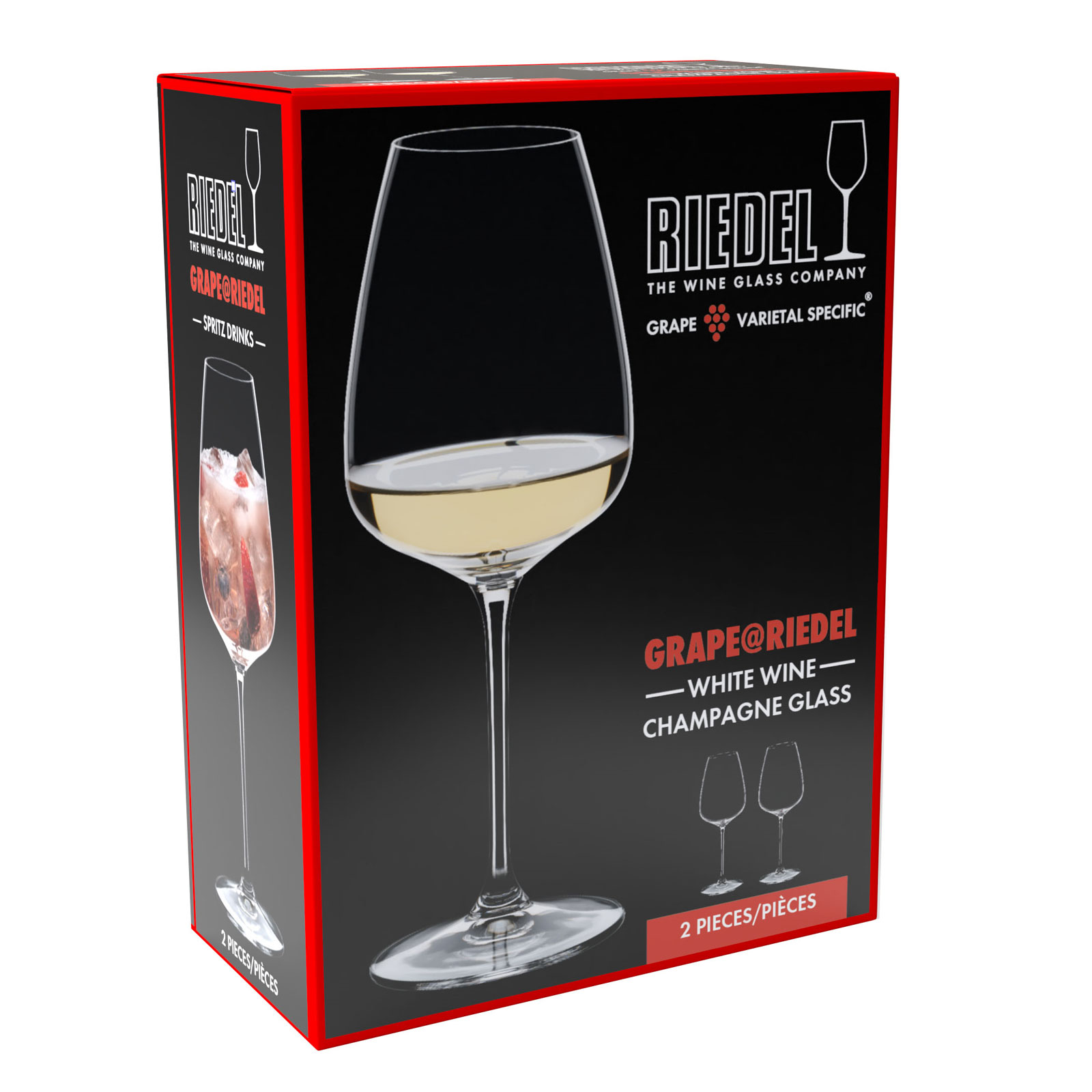 Riedel Grape Weißwein/Champagnerglas/Spritz Drinks 2er Set  6424/05