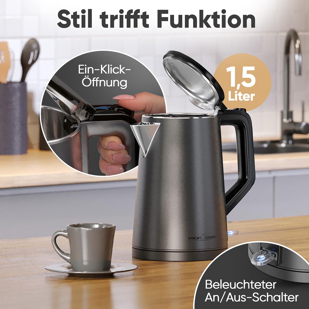 ProfiCook® Wasserkocher 1,5 Liter