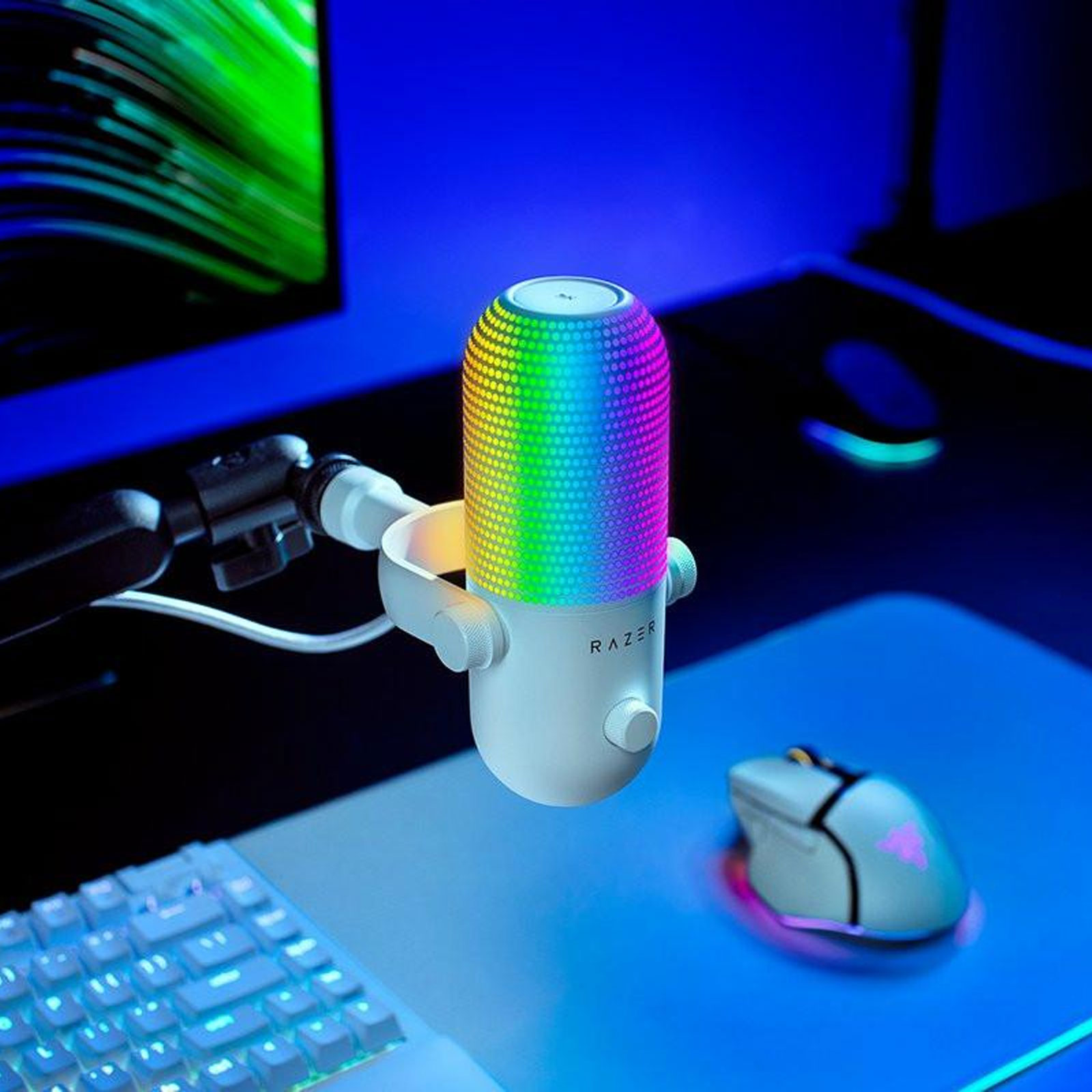 RAZER Seiren V3 Chroma Tischmikrofon, Weiß