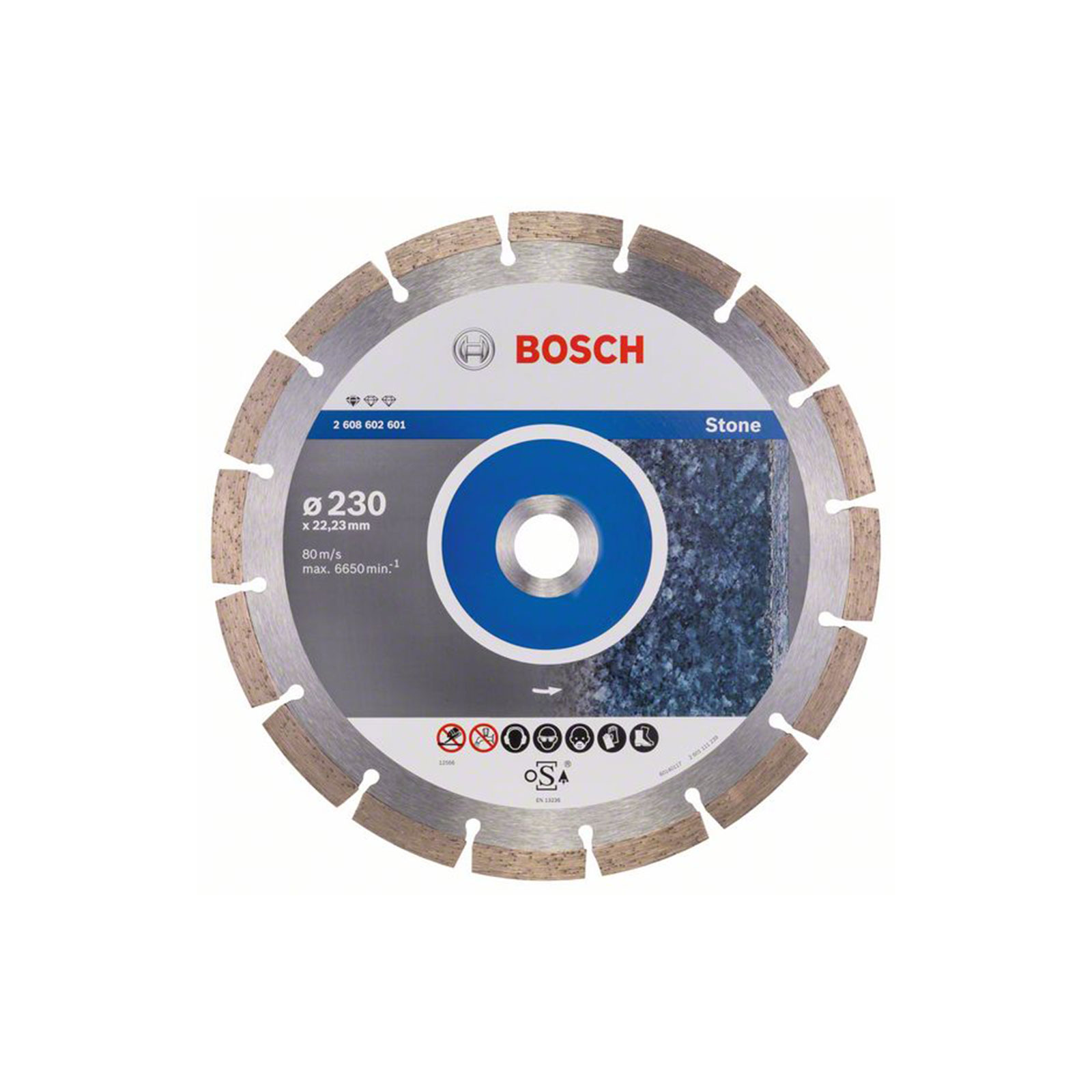 Bosch Professional Diamanttrennscheibe Standard for Stone, 230 x 22,23 x 2,3 x 10 mm, 1er-Pack